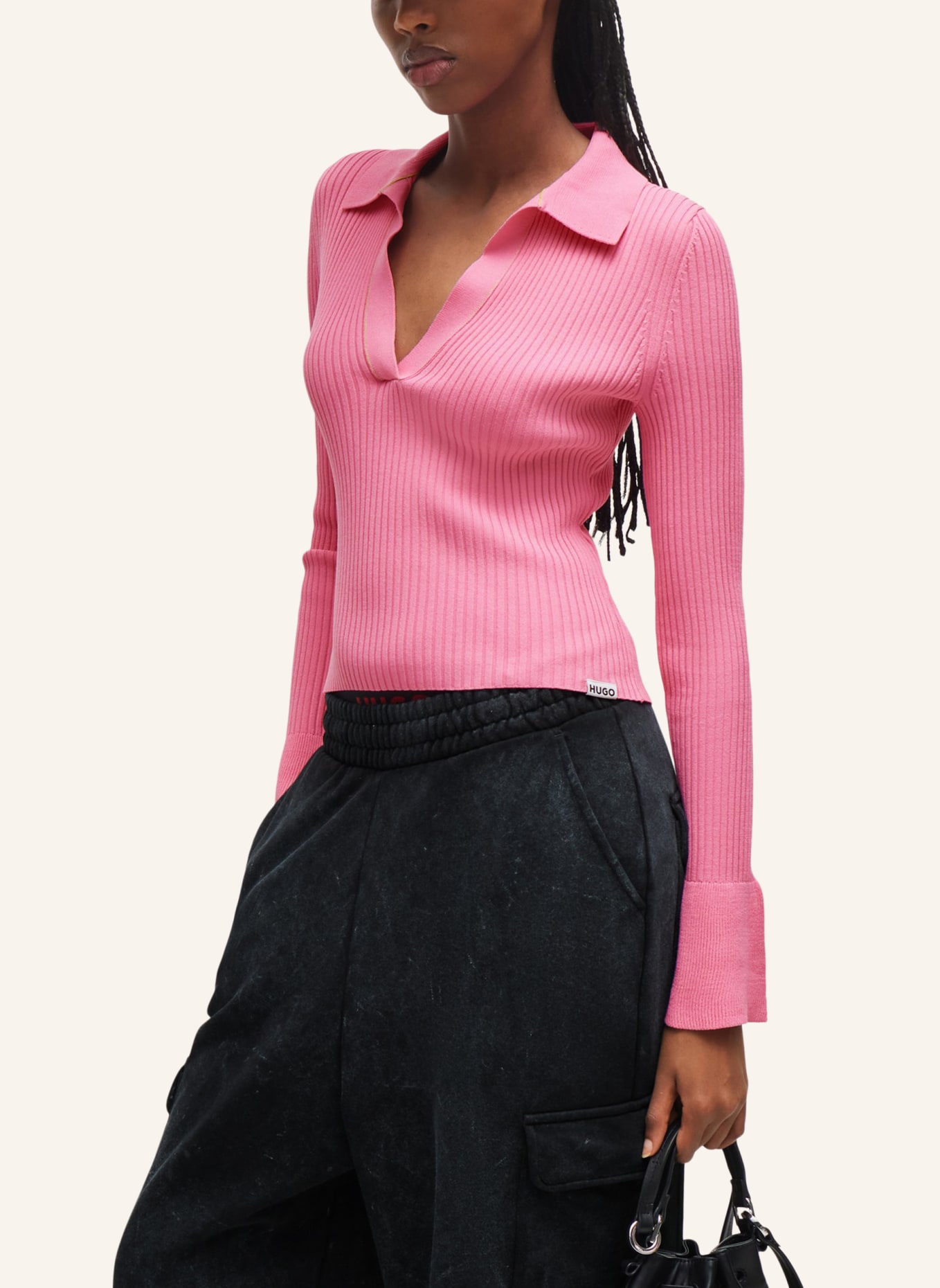 HUGO Pullover SHARRENO Slim Fit, Farbe: ROSA (Bild 4)
