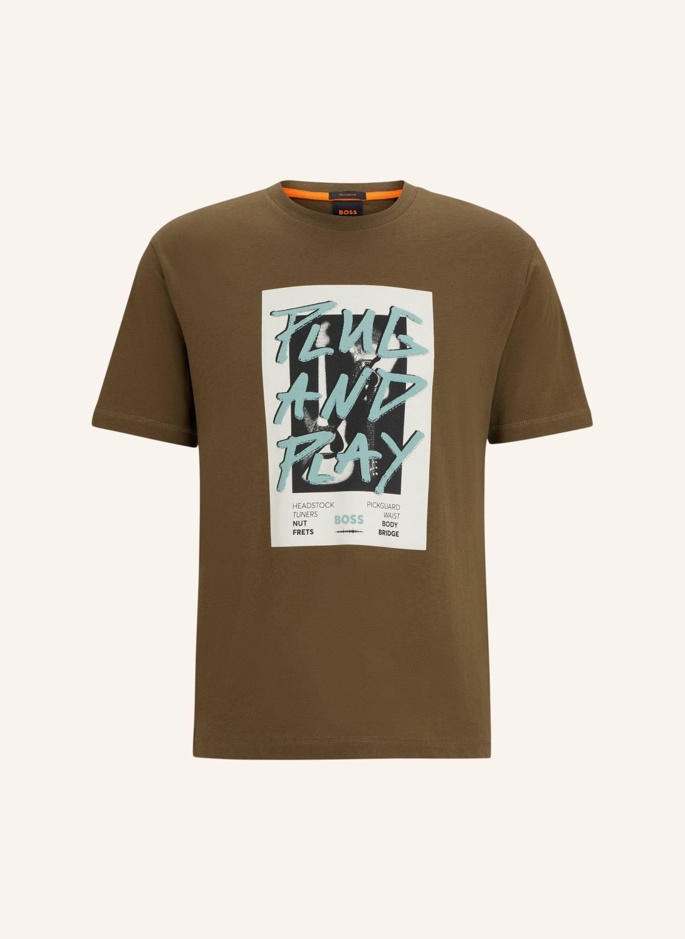 BOSS T-Shirt TEEPANTERA Regular Fit, Farbe: BRAUN (Bild 1)