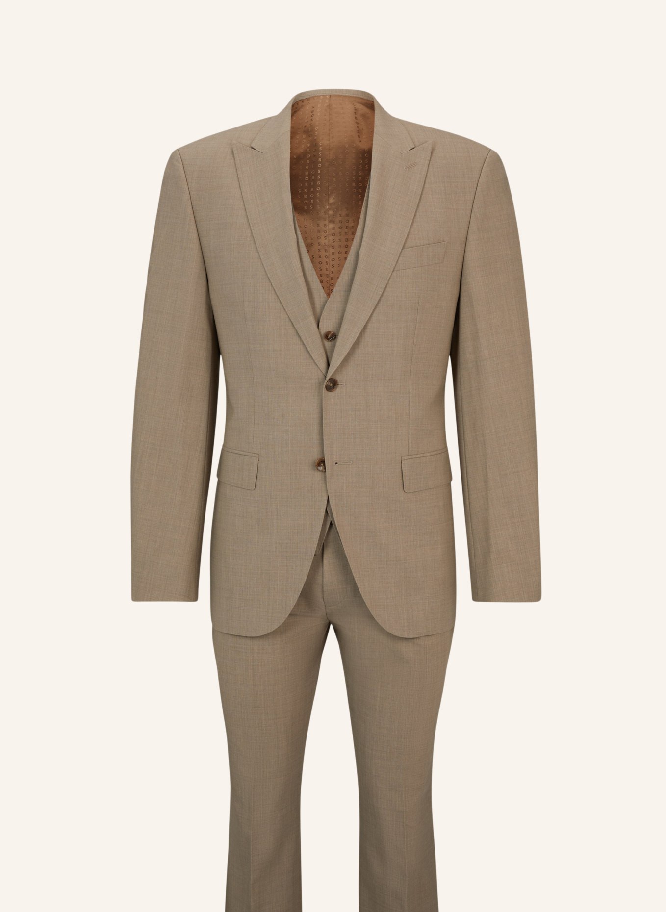 BOSS Business Anzug H-JECKSON-3PCS-241 Regular Fit, Farbe: BEIGE (Bild 1)