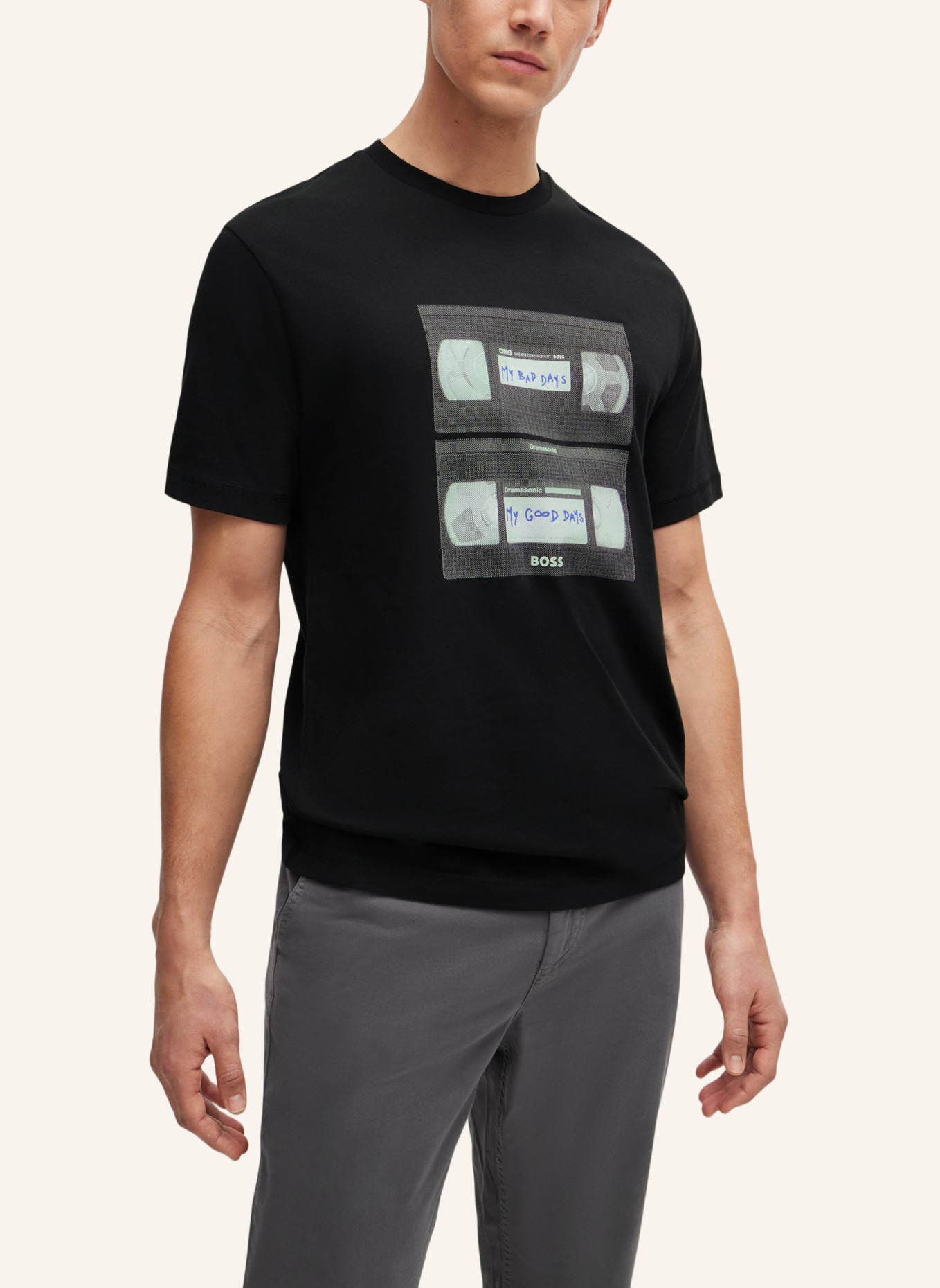 BOSS T-Shirt TERETROLEO Regular Fit, Farbe: SCHWARZ (Bild 4)