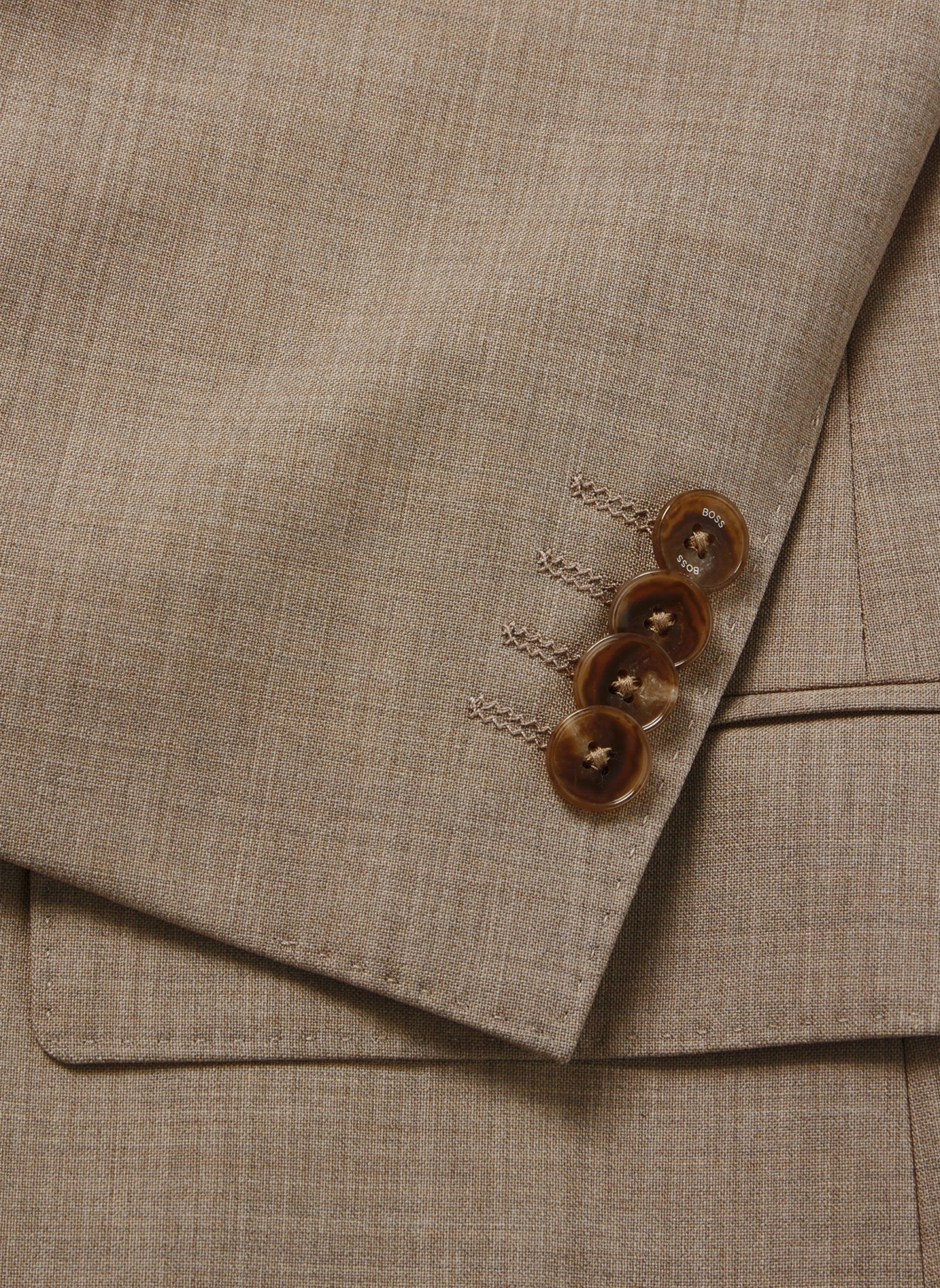 BOSS Business Anzug H-JECKSON-3PCS-241 Regular Fit, Farbe: BEIGE (Bild 2)