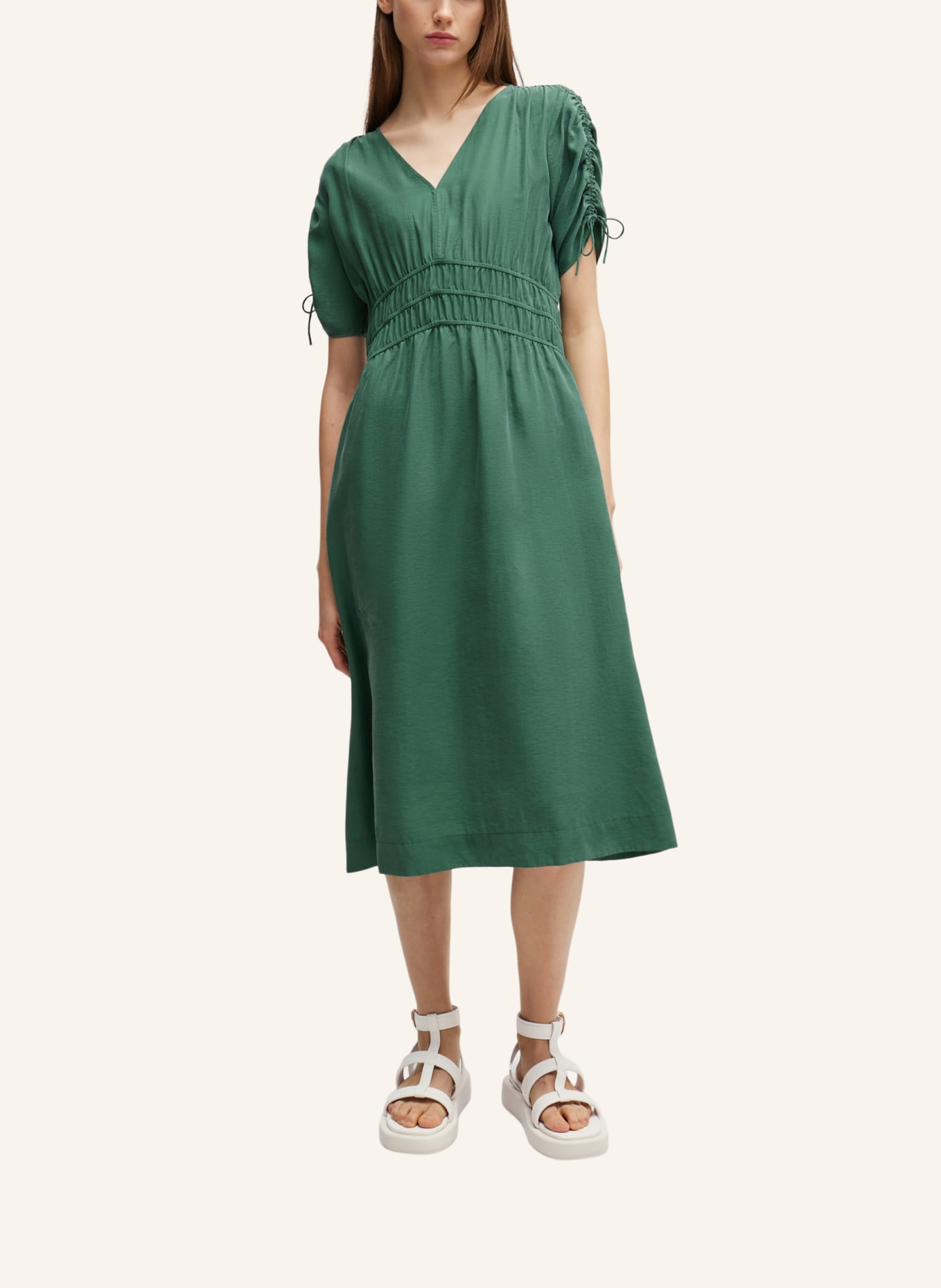BOSS Kleid C_DIZZETTA Slim Fit, Farbe: DUNKELGRÜN (Bild 5)