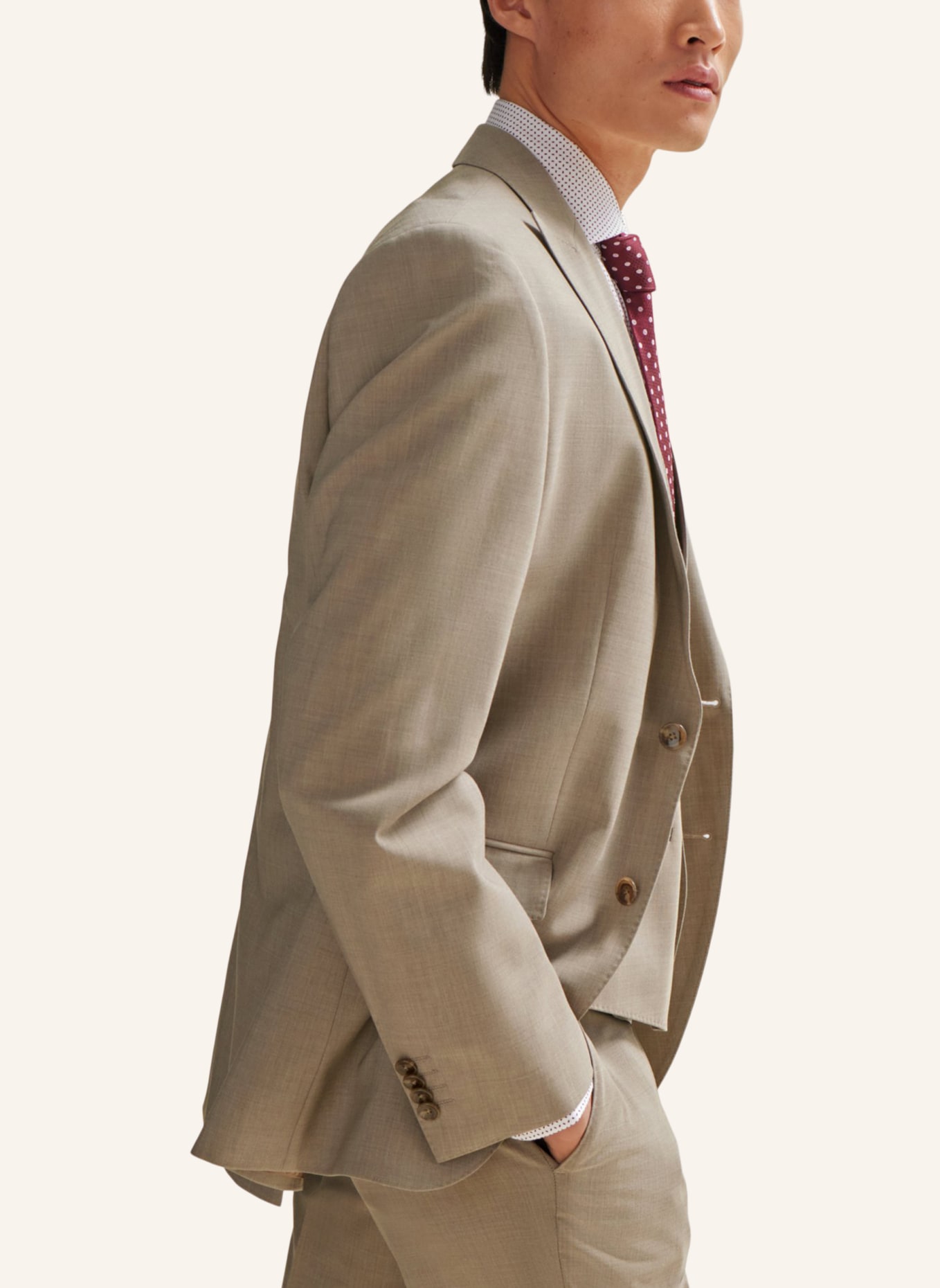 BOSS Business Anzug H-JECKSON-3PCS-241 Regular Fit, Farbe: BEIGE (Bild 5)
