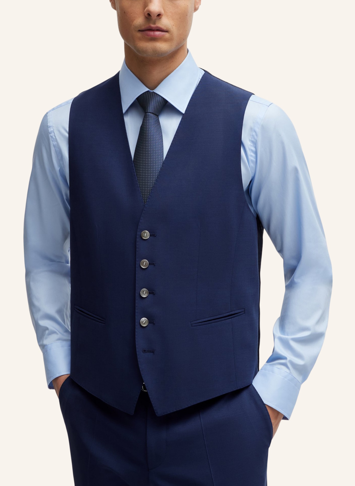BOSS Business Anzug H-JECKSON-3PCS-241 Regular Fit, Farbe: BLAU (Bild 5)
