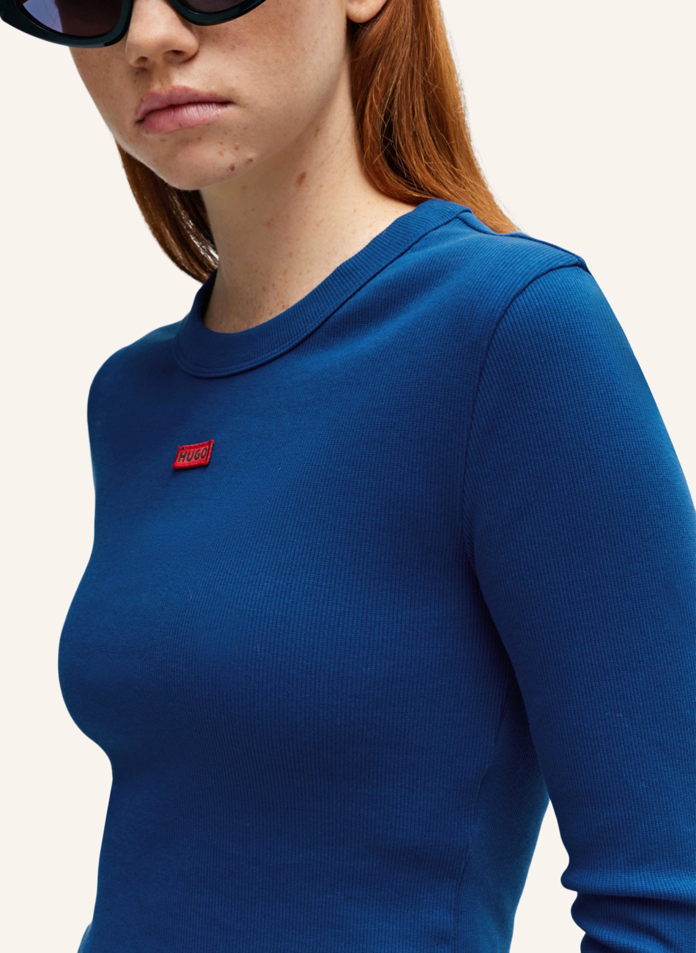 HUGO T-Shirt DAFILOMENA_1 Slim Fit, Farbe: BLAU (Bild 3)
