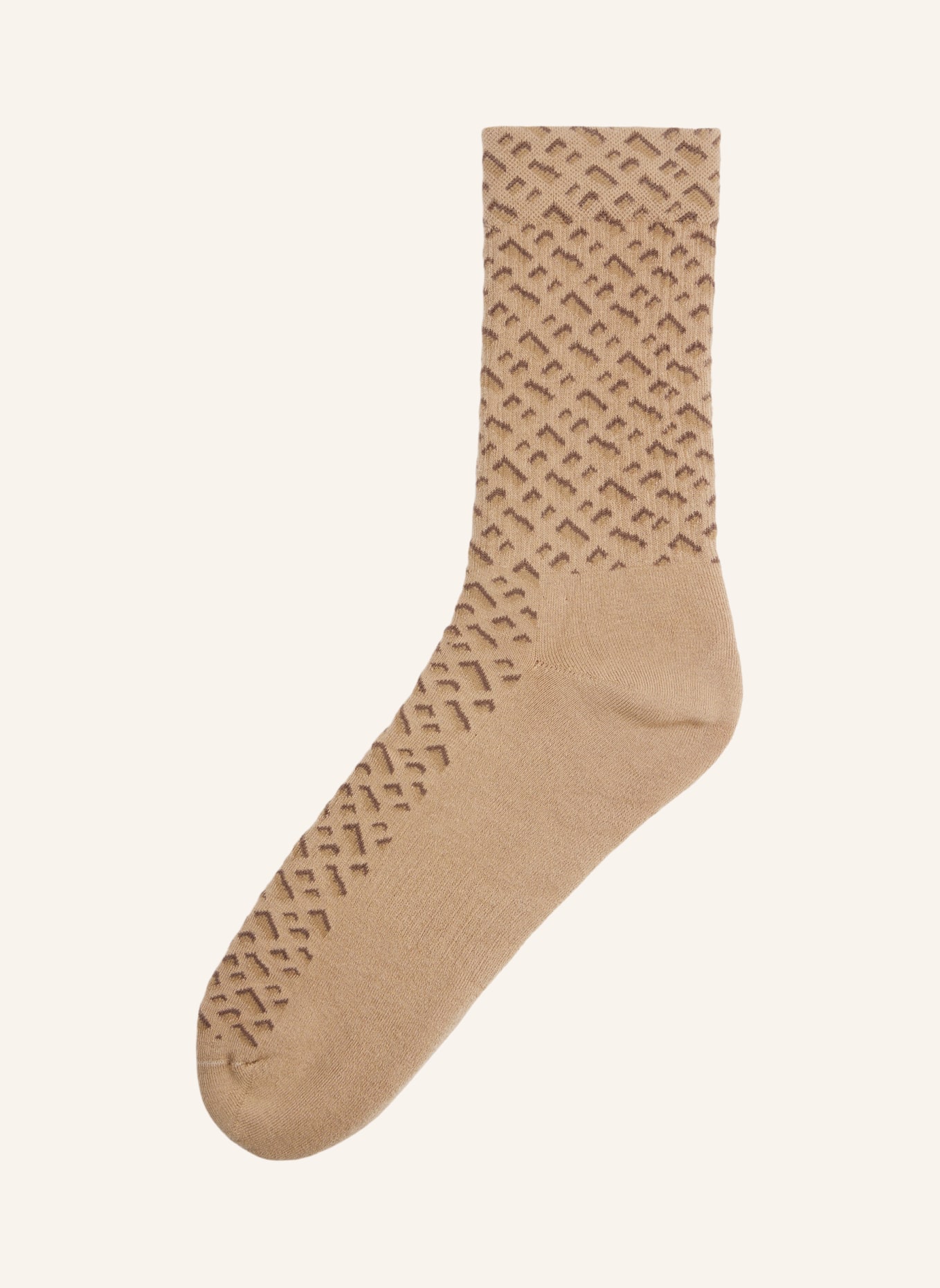 BOSS Casual Socken QS RIB MONOGRAM CC, Farbe: BEIGE (Bild 1)