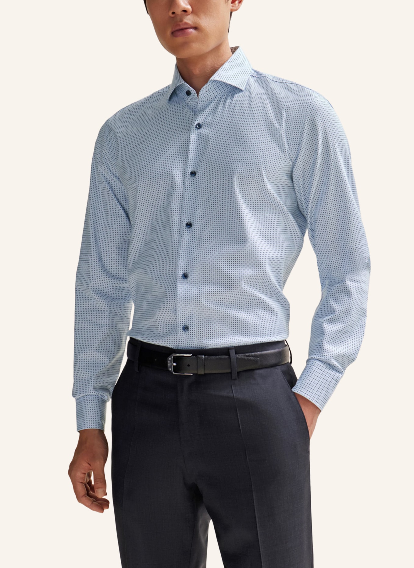 BOSS Business Hemd H-HANK-SPREAD-C1-222 Slim Fit, Farbe: HELLBLAU (Bild 5)