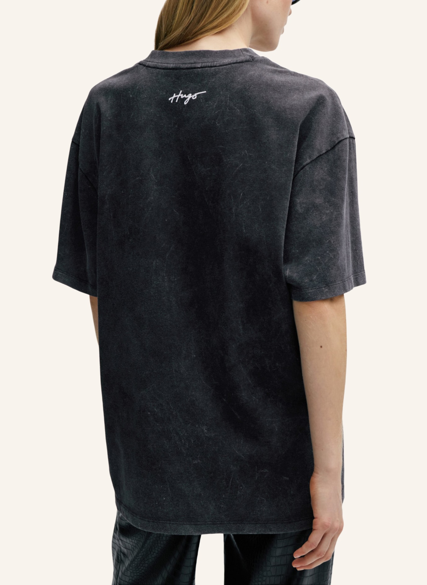 HUGO T-Shirt DRISELA_3 Oversize Fit, Farbe: SCHWARZ (Bild 2)