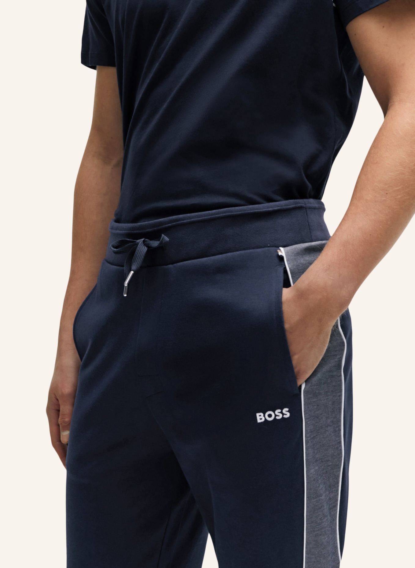 BOSS Loungewear Unterteil TRACKSUIT PANTS, Farbe: DUNKELBLAU (Bild 3)