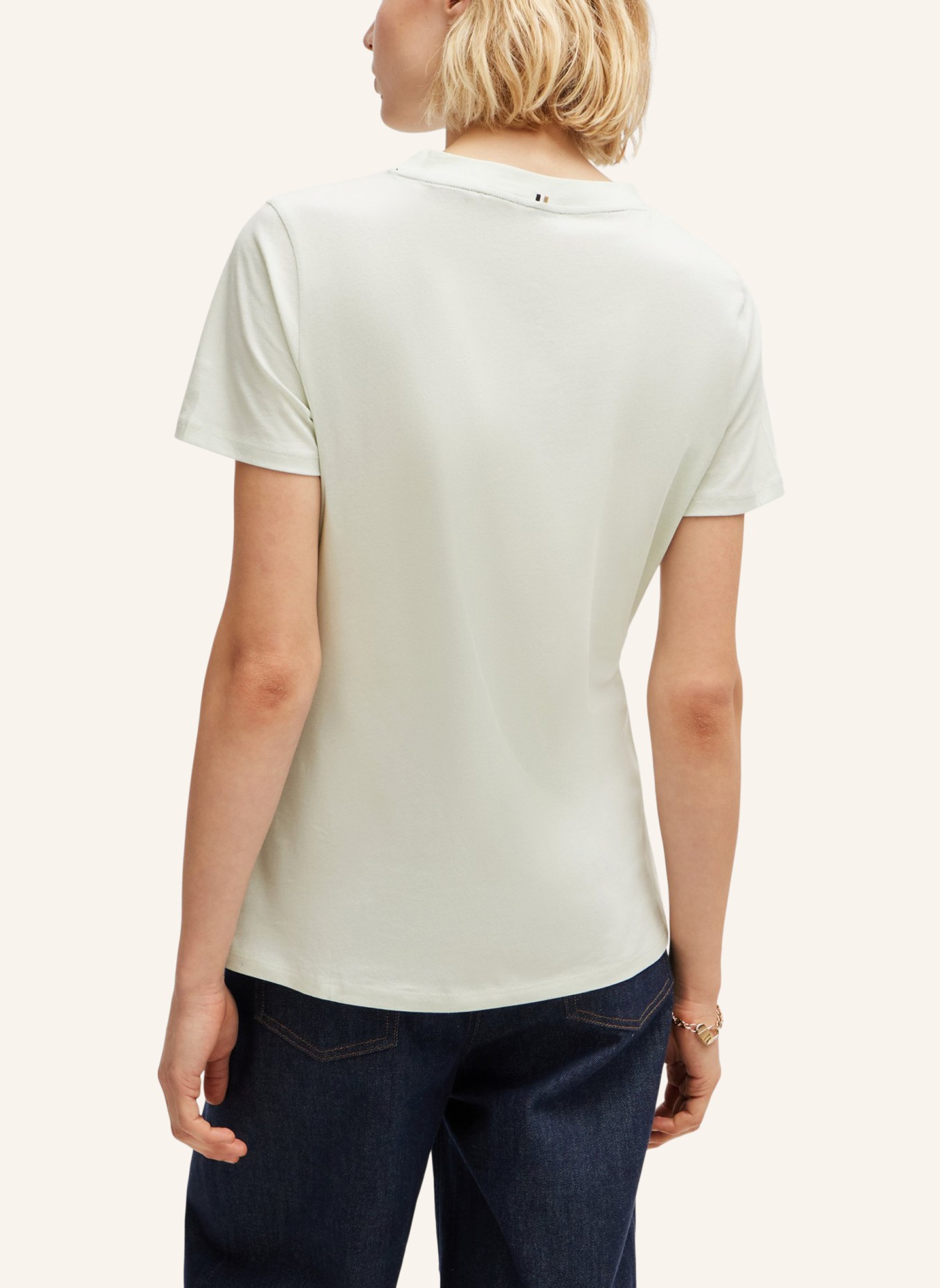 BOSS T-Shirt ELOGOBADGE Slim Fit, Farbe: GRÜN (Bild 2)
