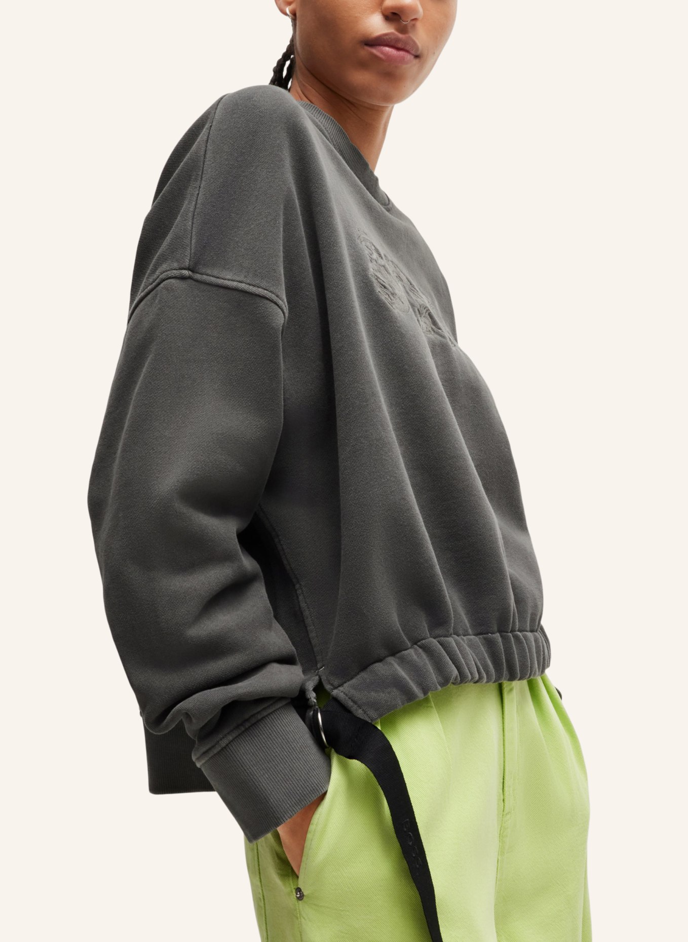 BOSS Sweatshirt C_EBLOU Relaxed Fit, Farbe: DUNKELGRAU (Bild 3)