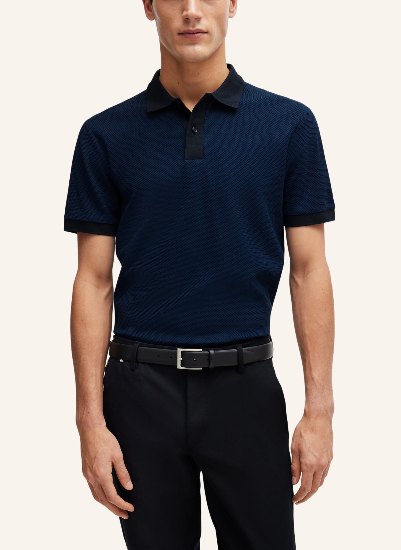BOSS Poloshirt PHILLIPSON 37 Slim Fit, Farbe: DUNKELBLAU (Bild 4)
