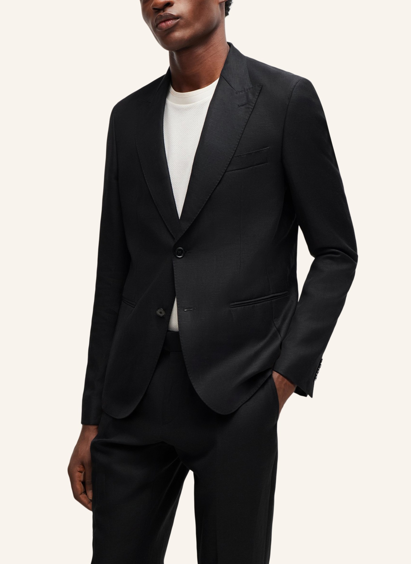 BOSS Business Anzug C-HUGE-2PCS-PEAK-242 Slim Fit, Farbe: SCHWARZ (Bild 8)