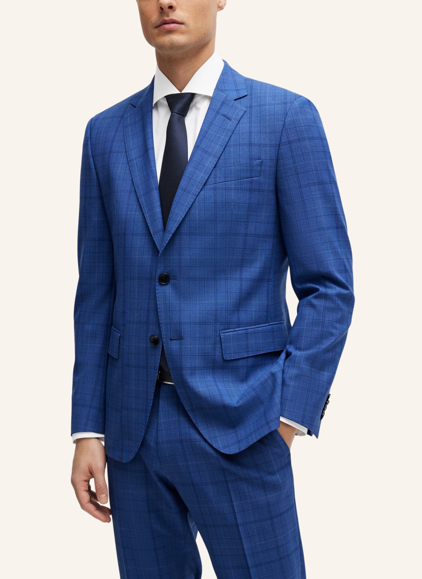 BOSS Business Anzug H-HUGE-2PCS-224 Slim Fit, Farbe: BLAU (Bild 8)
