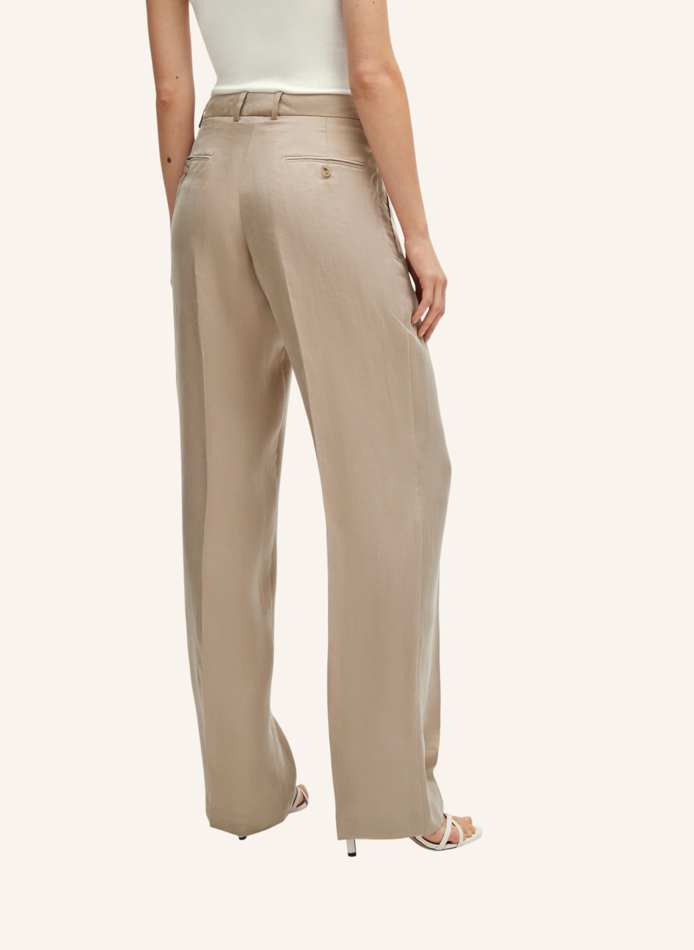 BOSS Business Hose TALECO1 Relaxed Fit, Farbe: BEIGE (Bild 3)