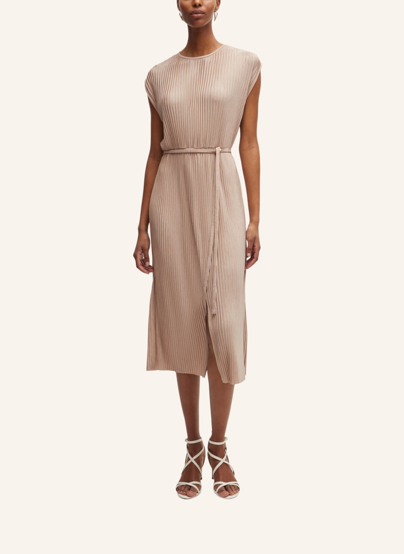 BOSS Jersey-Kleid EMAURA, Farbe: BEIGE (Bild 5)