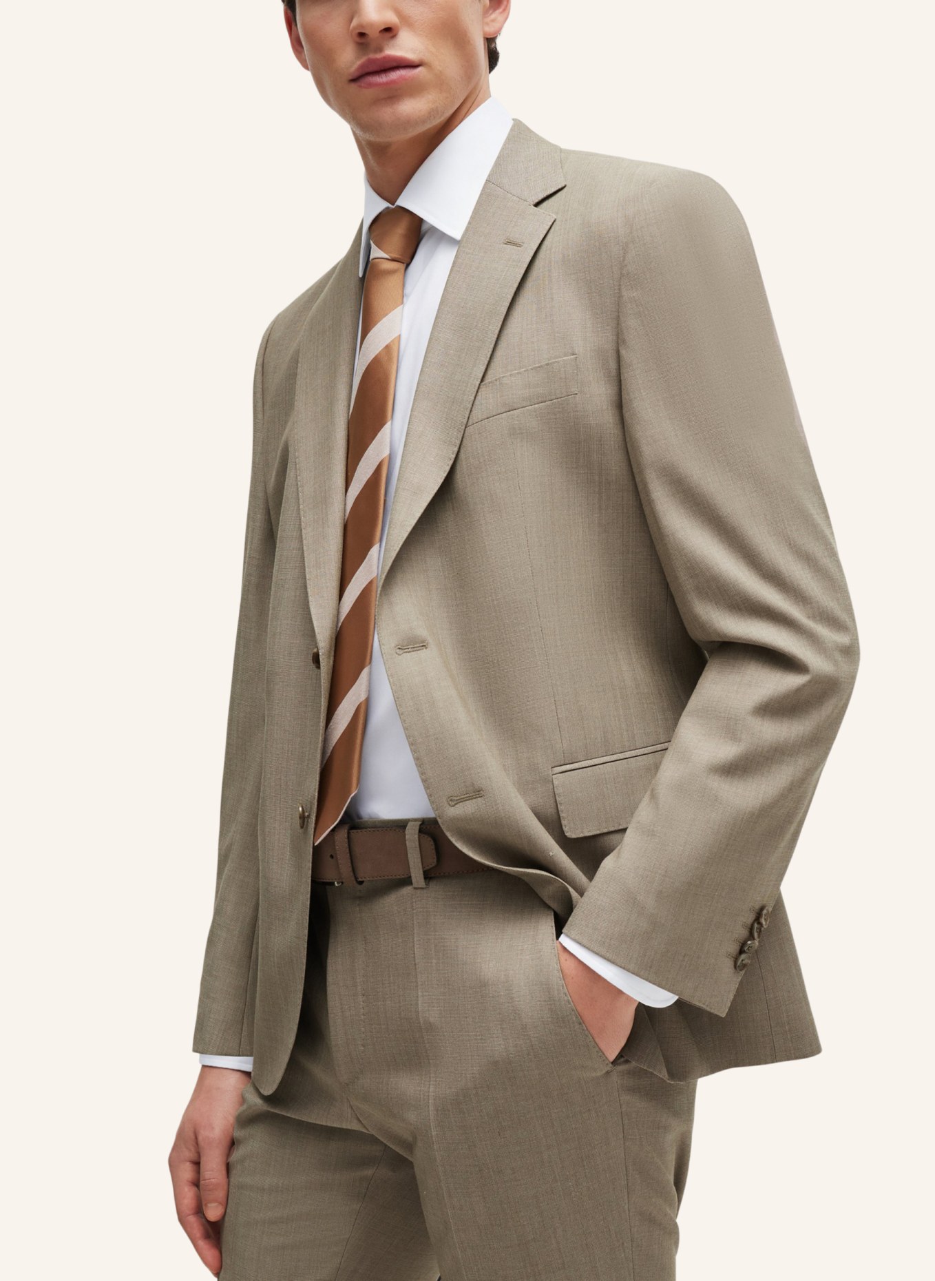 BOSS Business Anzug H-JECKSON-2PCS-224 Regular Fit, Farbe: BEIGE (Bild 5)
