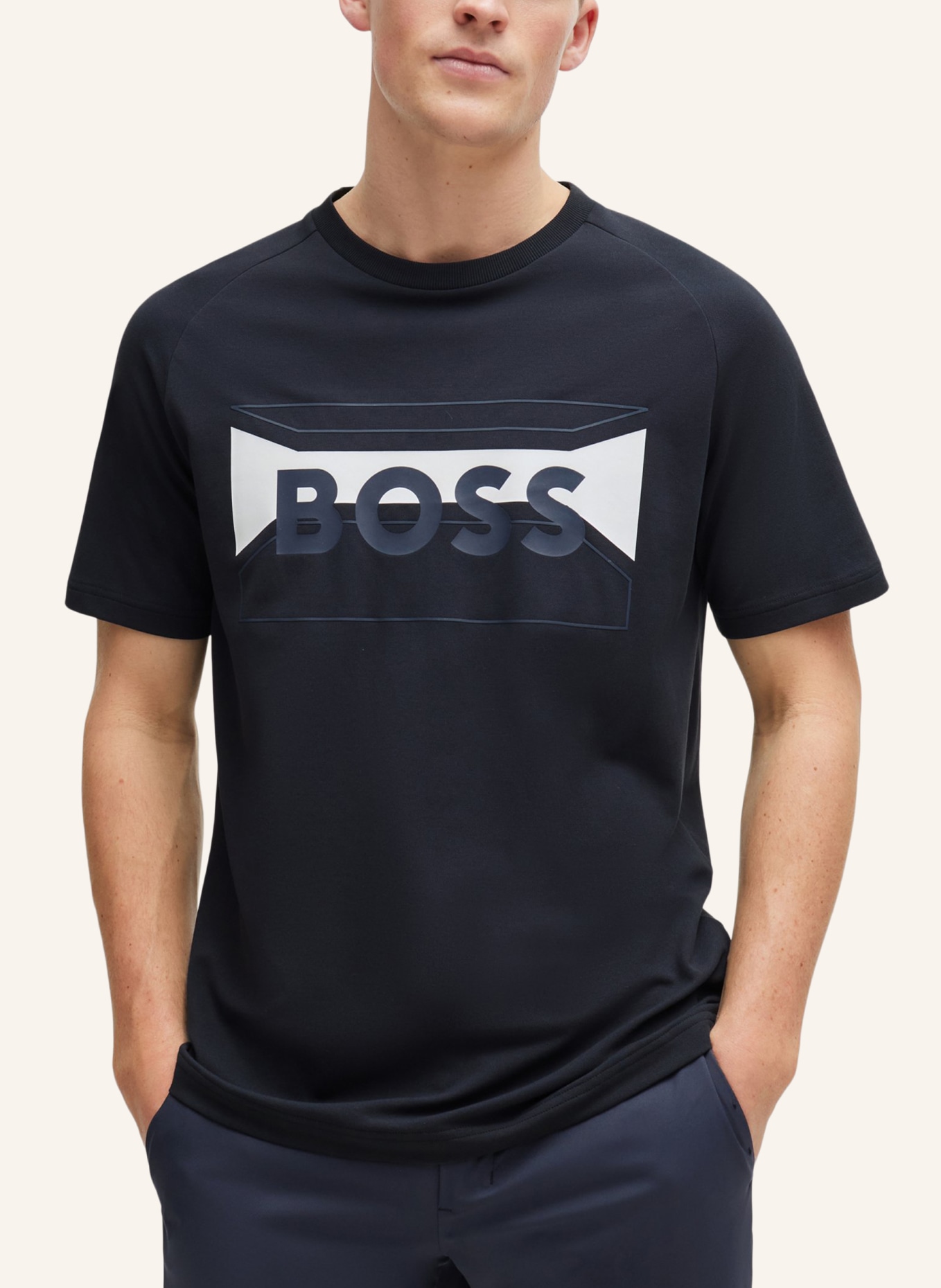 BOSS T-Shirt TEE 2 Regular Fit, Farbe: DUNKELBLAU (Bild 4)