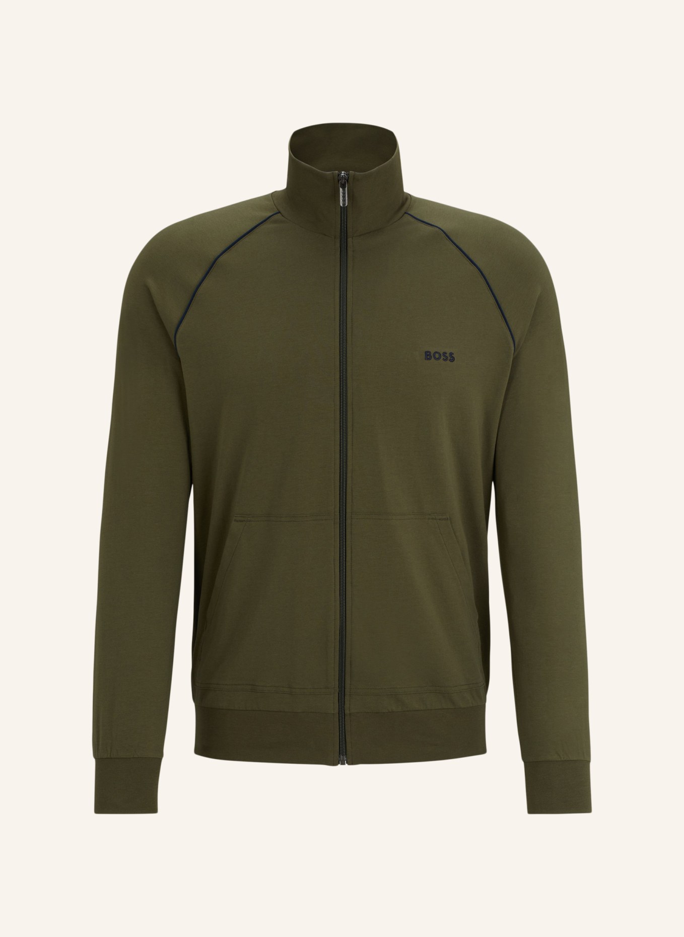 BOSS Loungewear Jacke MIX&MATCH JACKET Z Regular Fit, Farbe: DUNKELGRÜN (Bild 1)