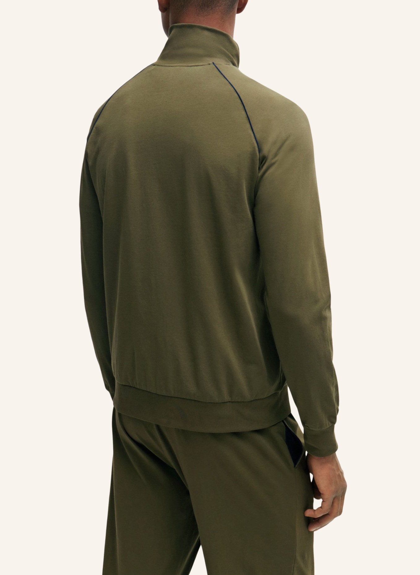 BOSS Loungewear Jacke MIX&MATCH JACKET Z Regular Fit, Farbe: DUNKELGRÜN (Bild 4)