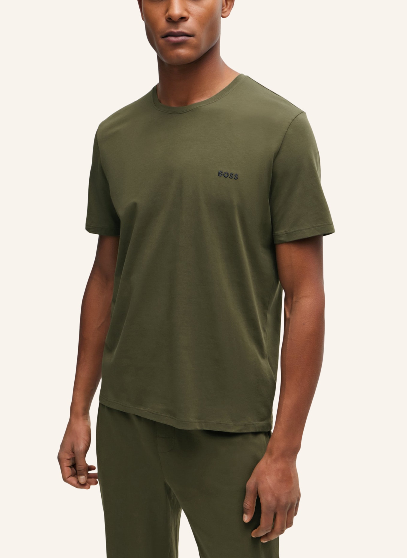 BOSS Loungewear Oberteil MIX&MATCH T-SHIRT R Regular Fit, Farbe: DUNKELGRÜN (Bild 4)