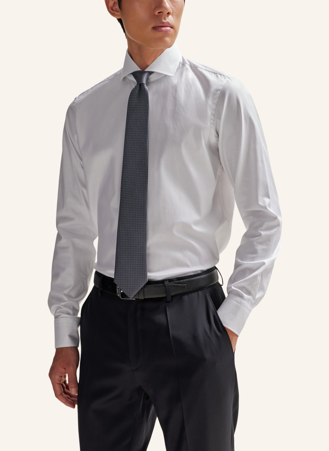 BOSS Krawatte H-TIE 7,5 CM-222, Farbe: GRAU (Bild 4)