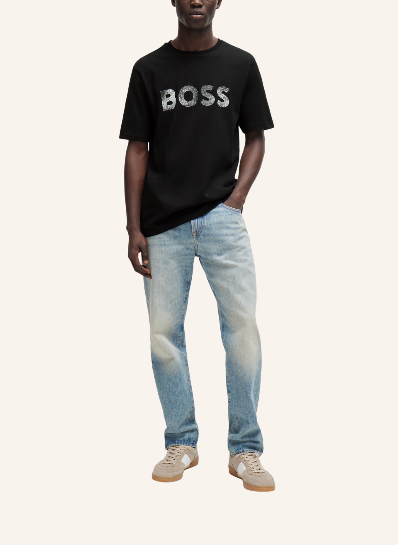 BOSS T-Shirt TE_BOSSOCEAN Regular Fit, Farbe: SCHWARZ (Bild 5)