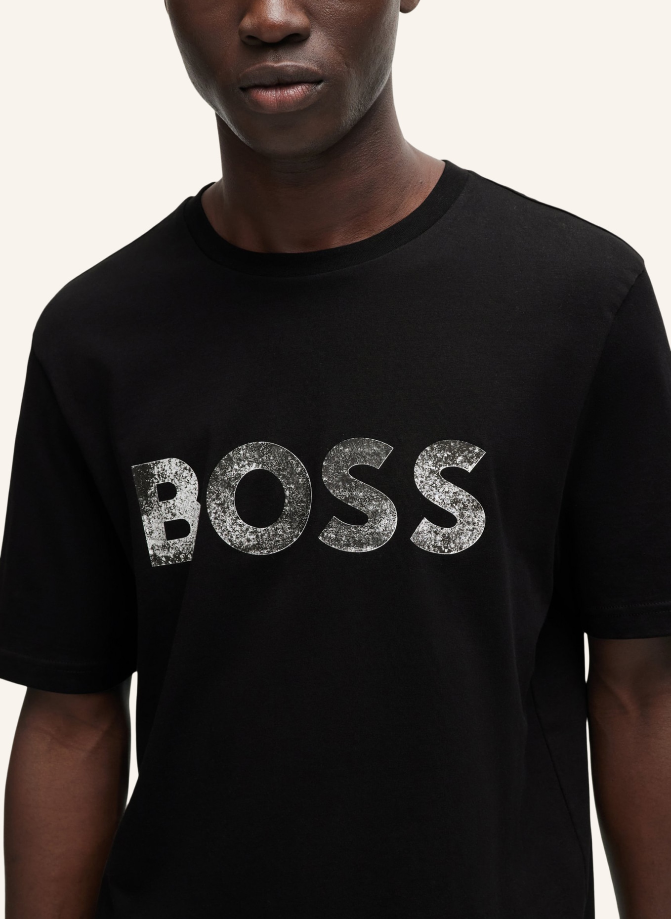 BOSS T-Shirt TE_BOSSOCEAN Regular Fit, Farbe: SCHWARZ (Bild 3)