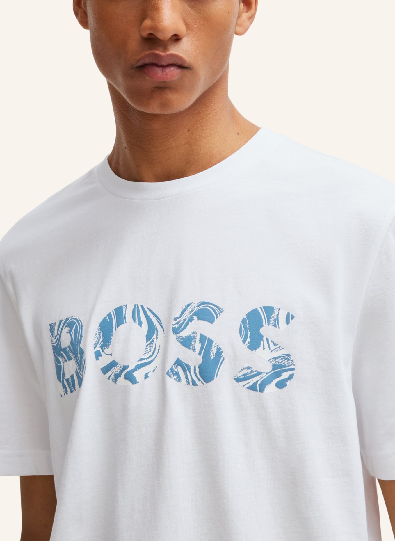 BOSS T-Shirt TE_BOSSOCEAN Regular Fit, Farbe: WEISS (Bild 3)