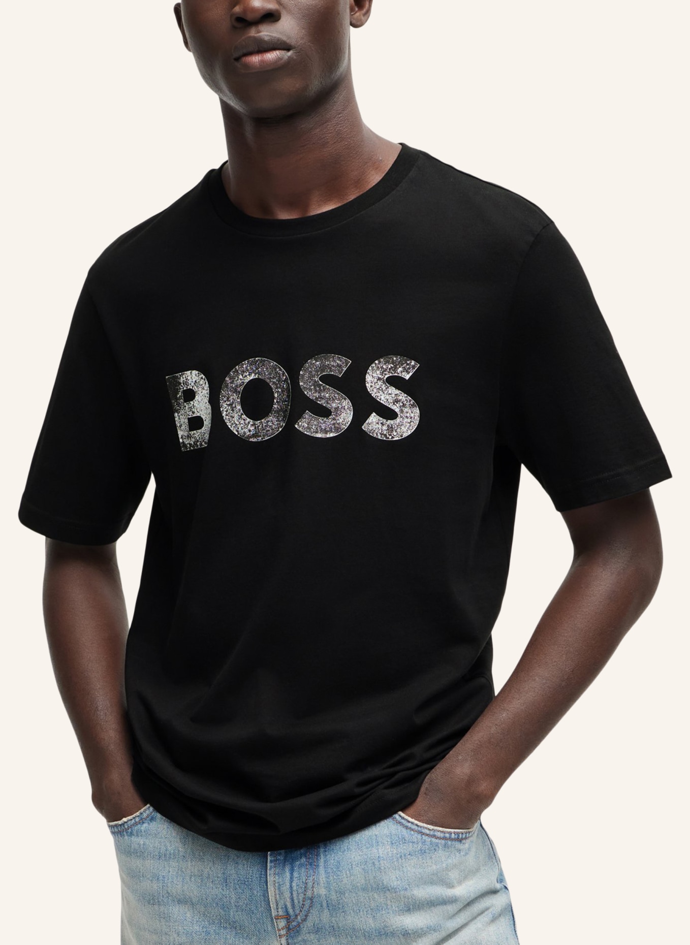 BOSS T-Shirt TE_BOSSOCEAN Regular Fit, Farbe: SCHWARZ (Bild 4)