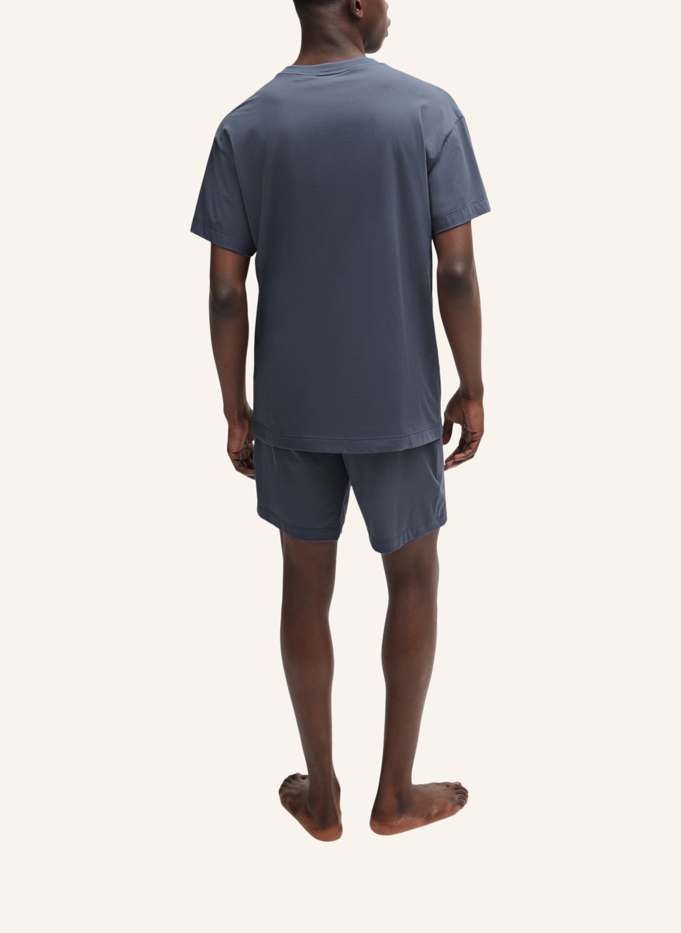 HUGO Pyjama-Oberteil LINKED T-SHIRT Relaxed Fit, Farbe: BLAU (Bild 2)
