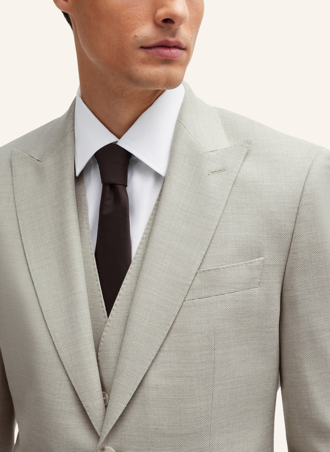 BOSS Business Anzug H-JECKSON-3PCS-241 Regular Fit, Farbe: BEIGE (Bild 4)