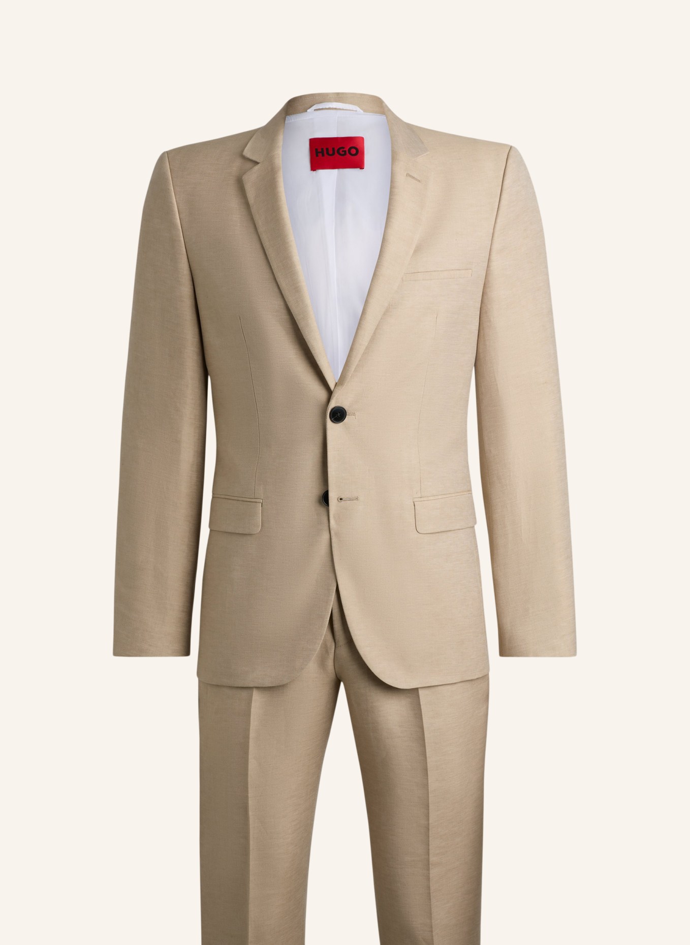 HUGO Business Anzug ARTI/HESTEN232X Extra-Slim Fit, Farbe: KHAKI (Bild 1)