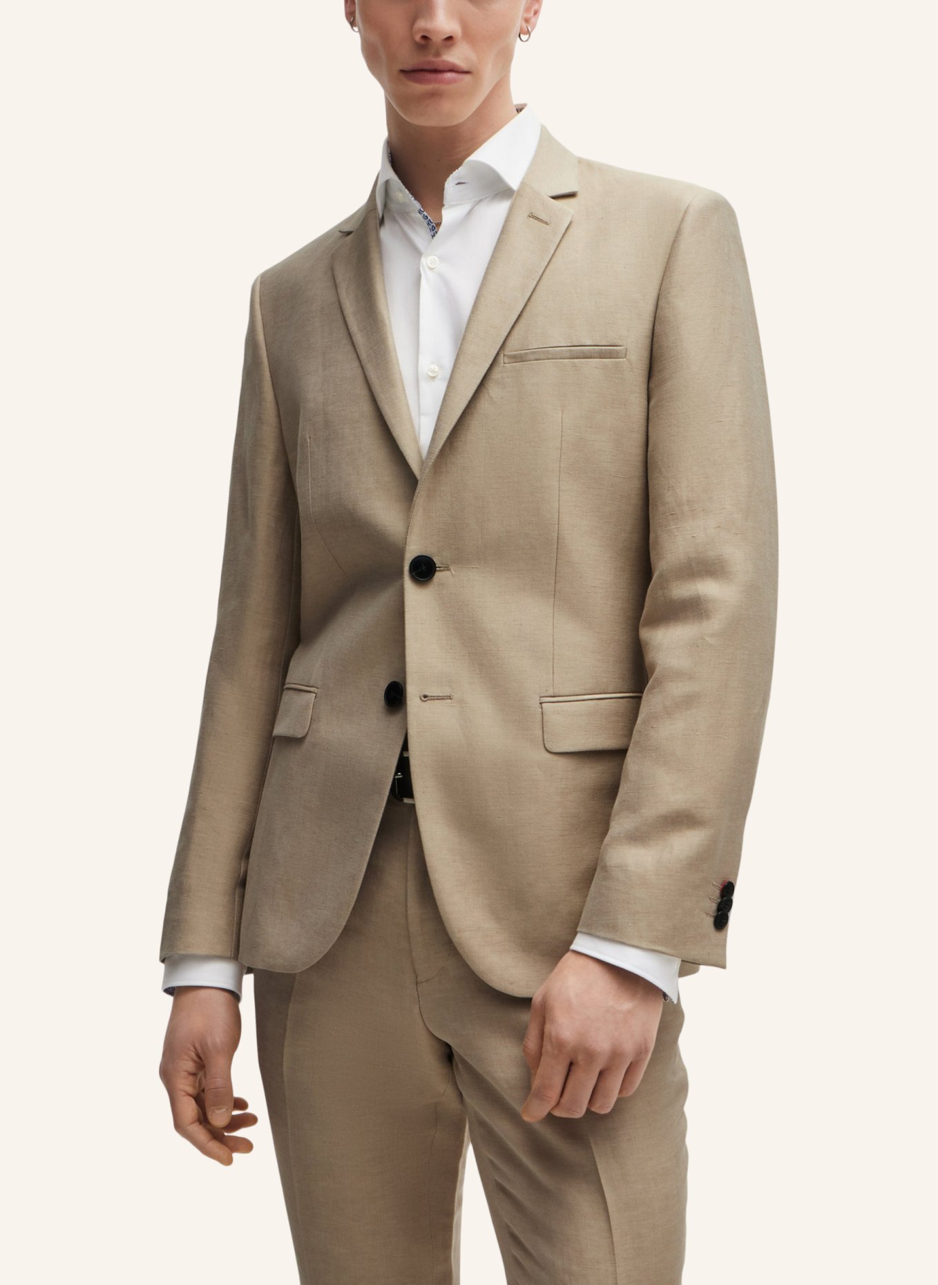 HUGO Business Anzug ARTI/HESTEN232X Extra-Slim Fit, Farbe: KHAKI (Bild 8)