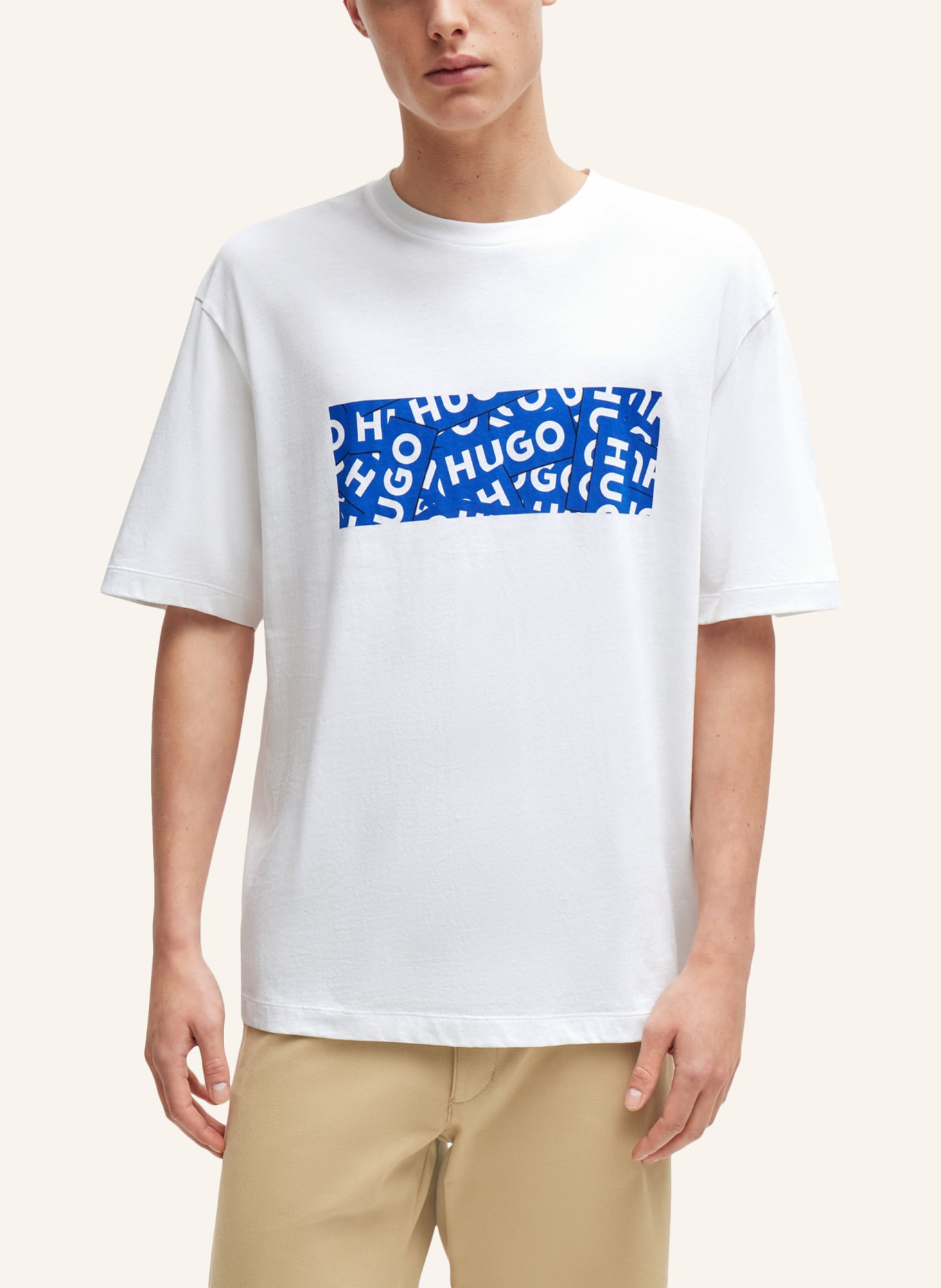 HUGO T-Shirt NALAYO Regular Fit, Farbe: WEISS (Bild 4)