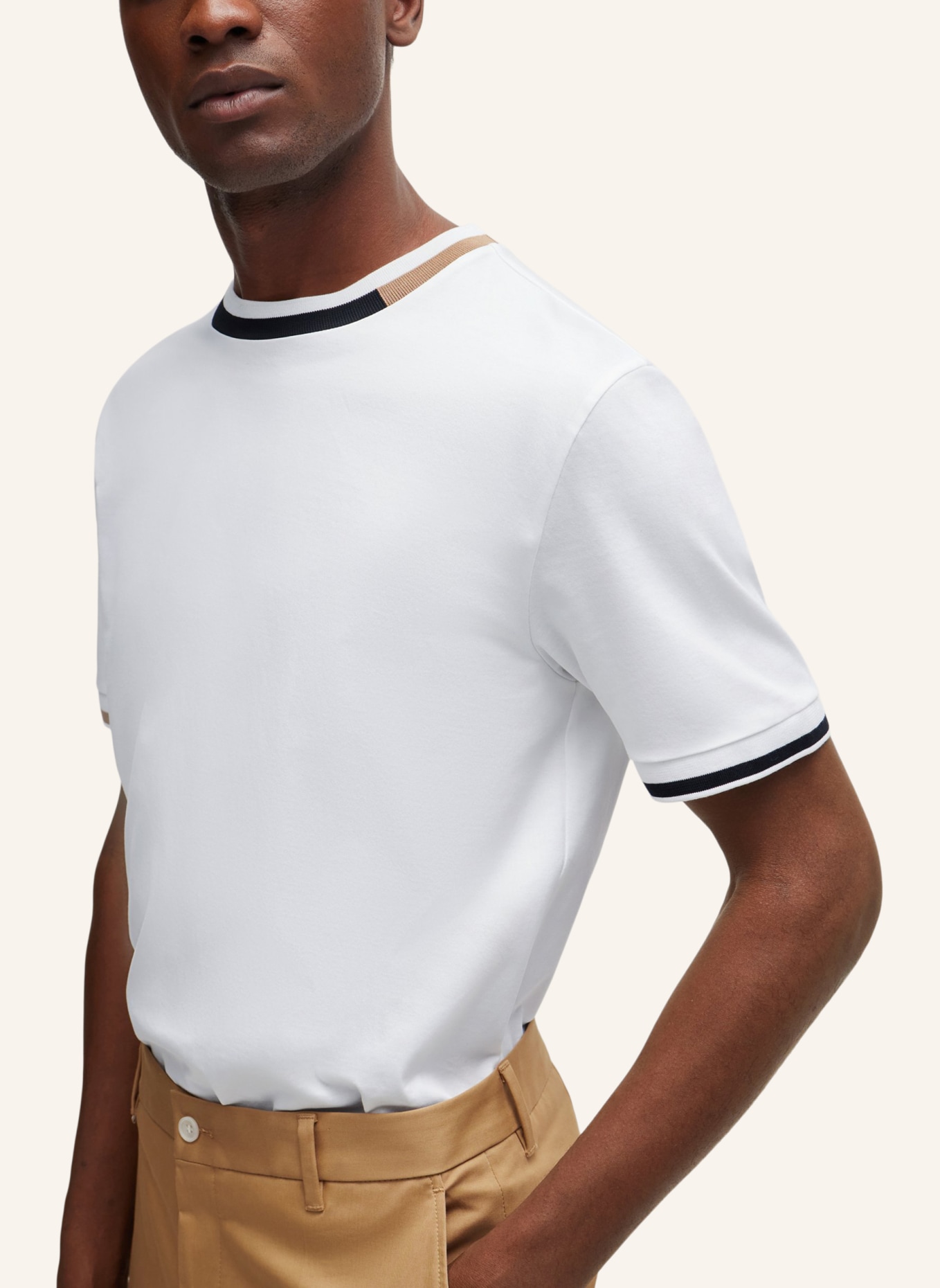 BOSS T-Shirt THOMPSON 211 Regular Fit, Farbe: WEISS (Bild 3)