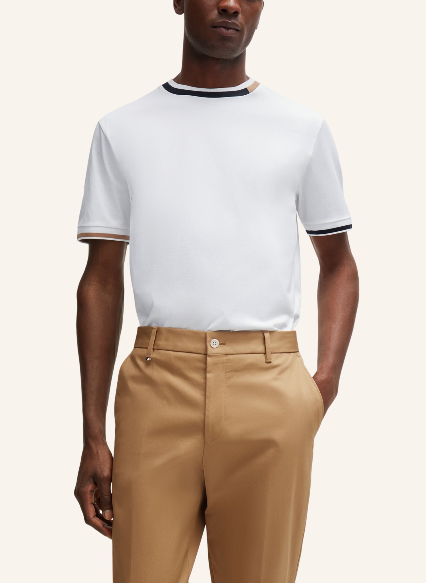 BOSS T-Shirt THOMPSON 211 Regular Fit, Farbe: WEISS (Bild 4)