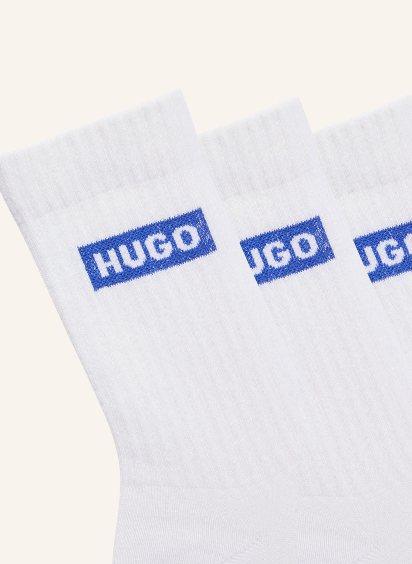 HUGO Casual Socken 3P QS BLUE LOGO CC, Farbe: WEISS (Bild 2)