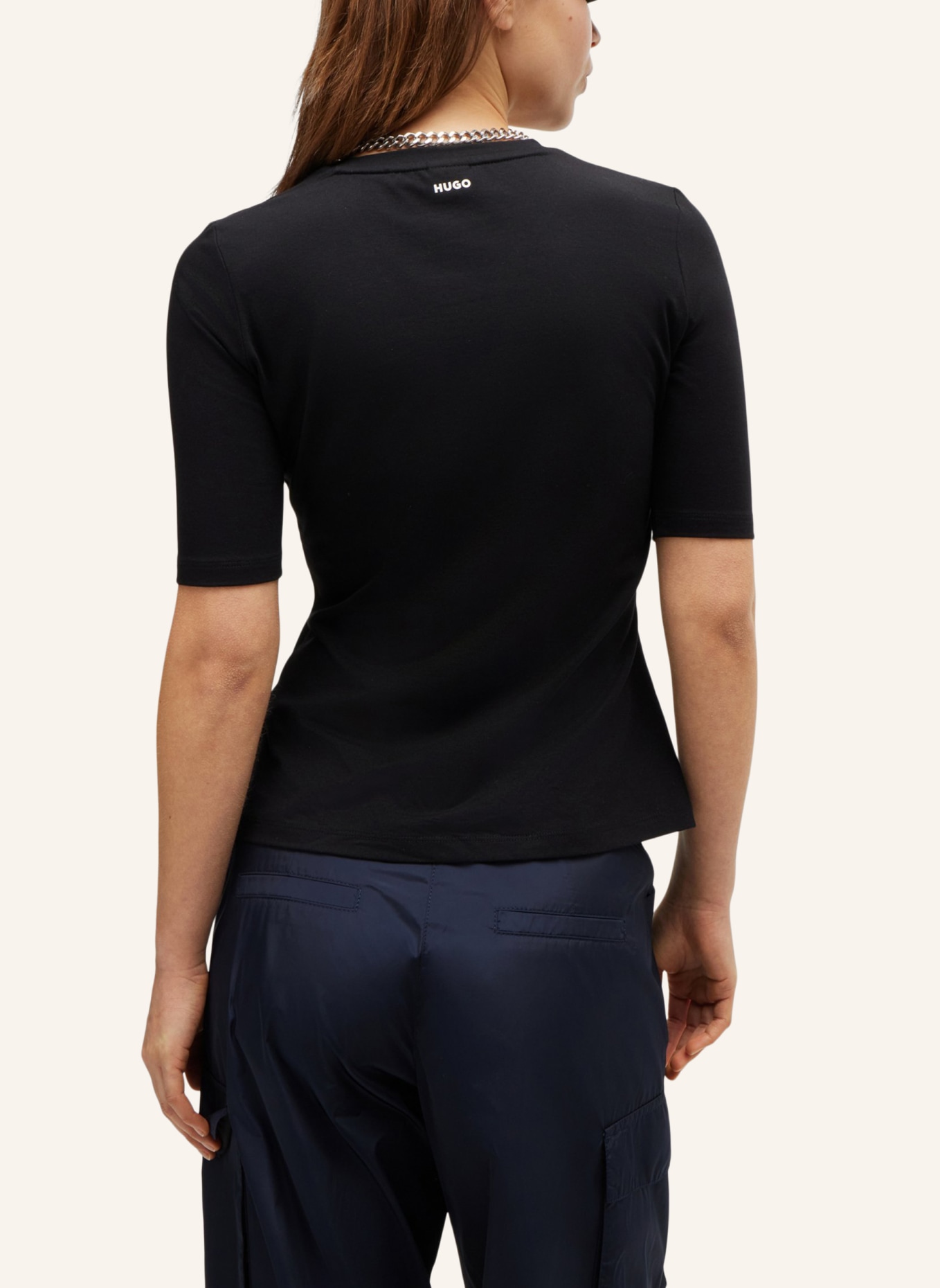 HUGO T-Shirt DARNELIA Slim Fit, Farbe: SCHWARZ (Bild 2)