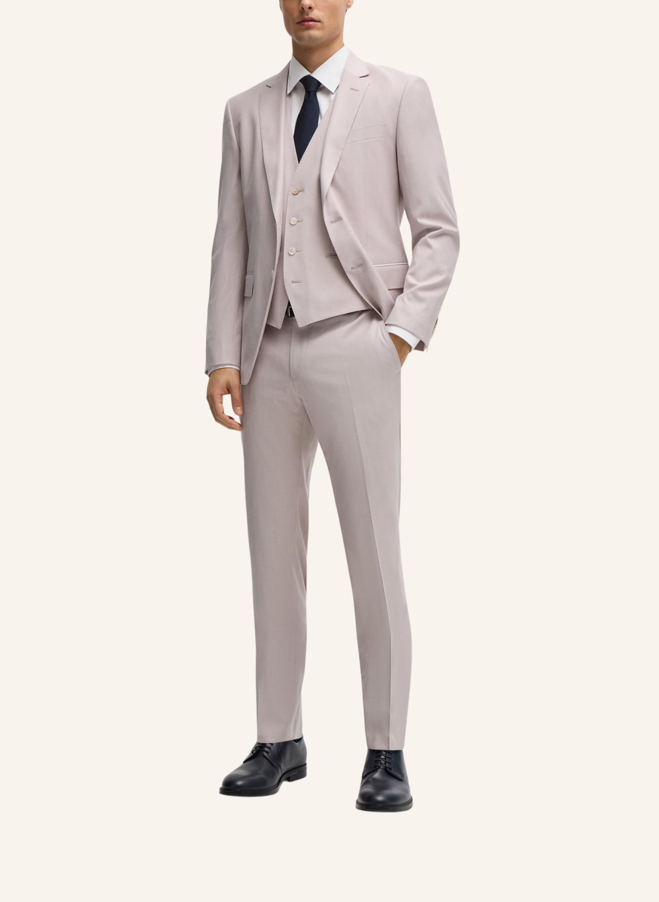 BOSS Business Anzug H-HUGE-3PCS-232 Slim Fit, Farbe: ROSA (Bild 9)