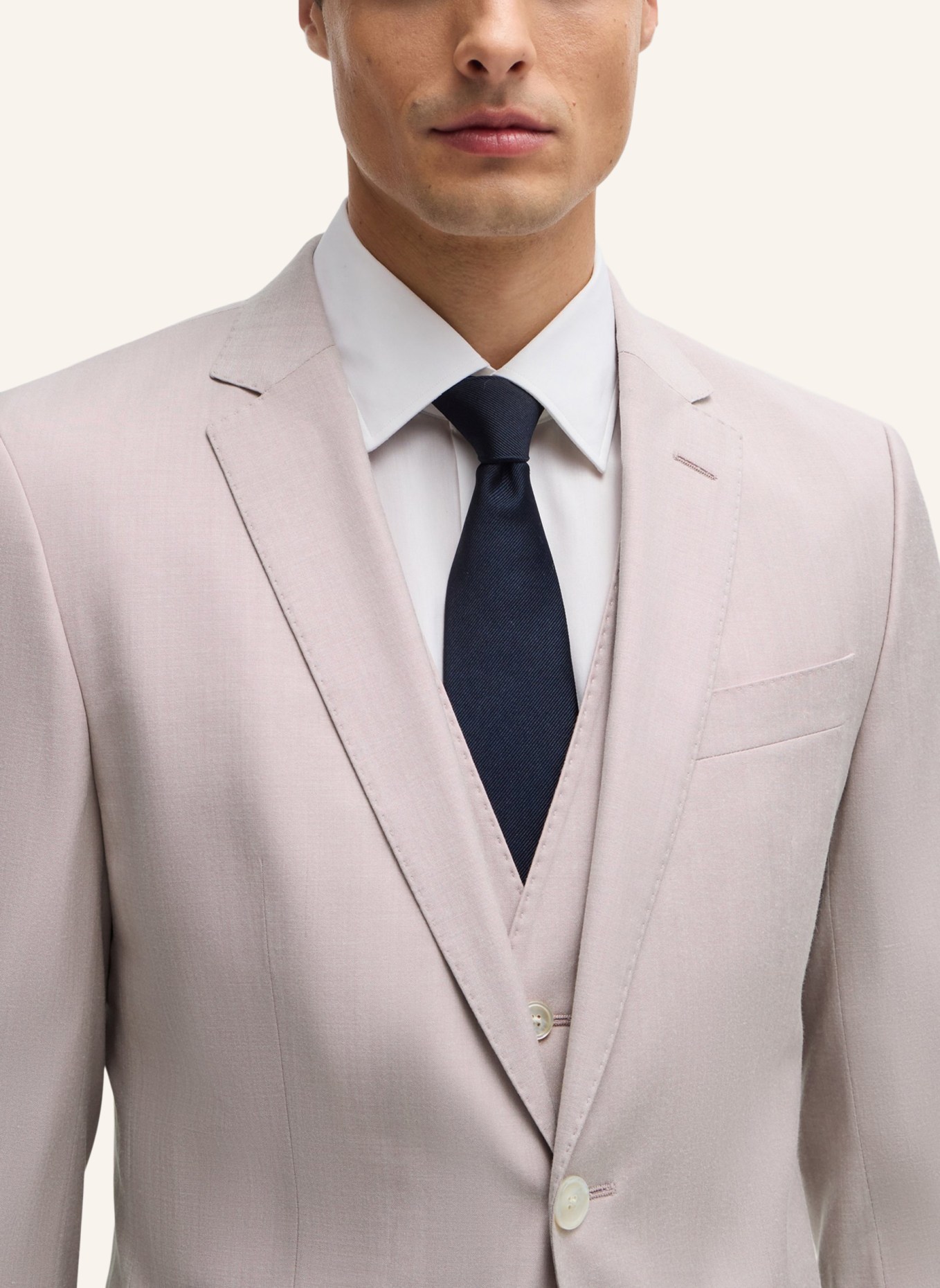 BOSS Business Anzug H-HUGE-3PCS-232 Slim Fit, Farbe: ROSA (Bild 4)