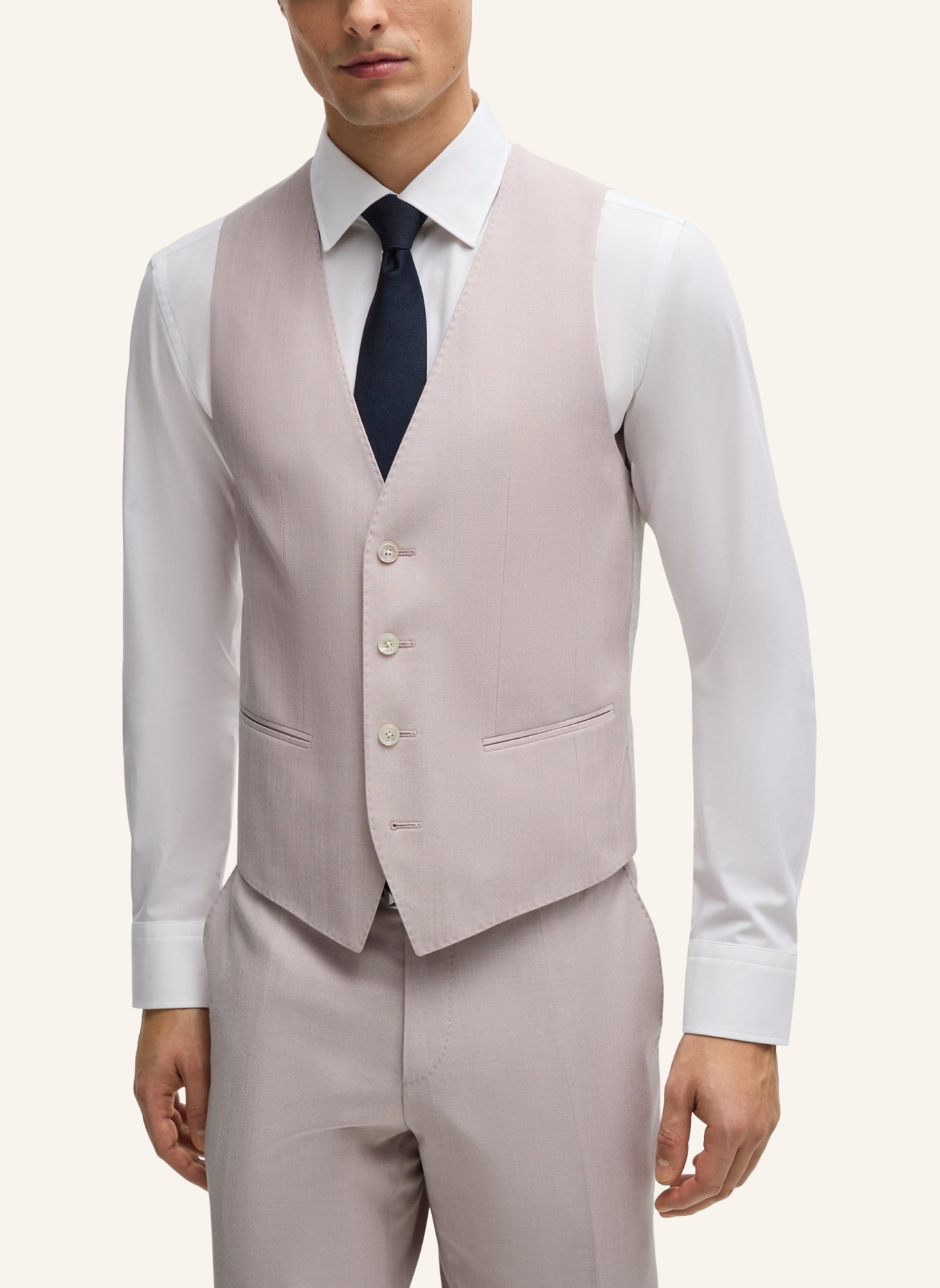 BOSS Business Anzug H-HUGE-3PCS-232 Slim Fit, Farbe: ROSA (Bild 5)