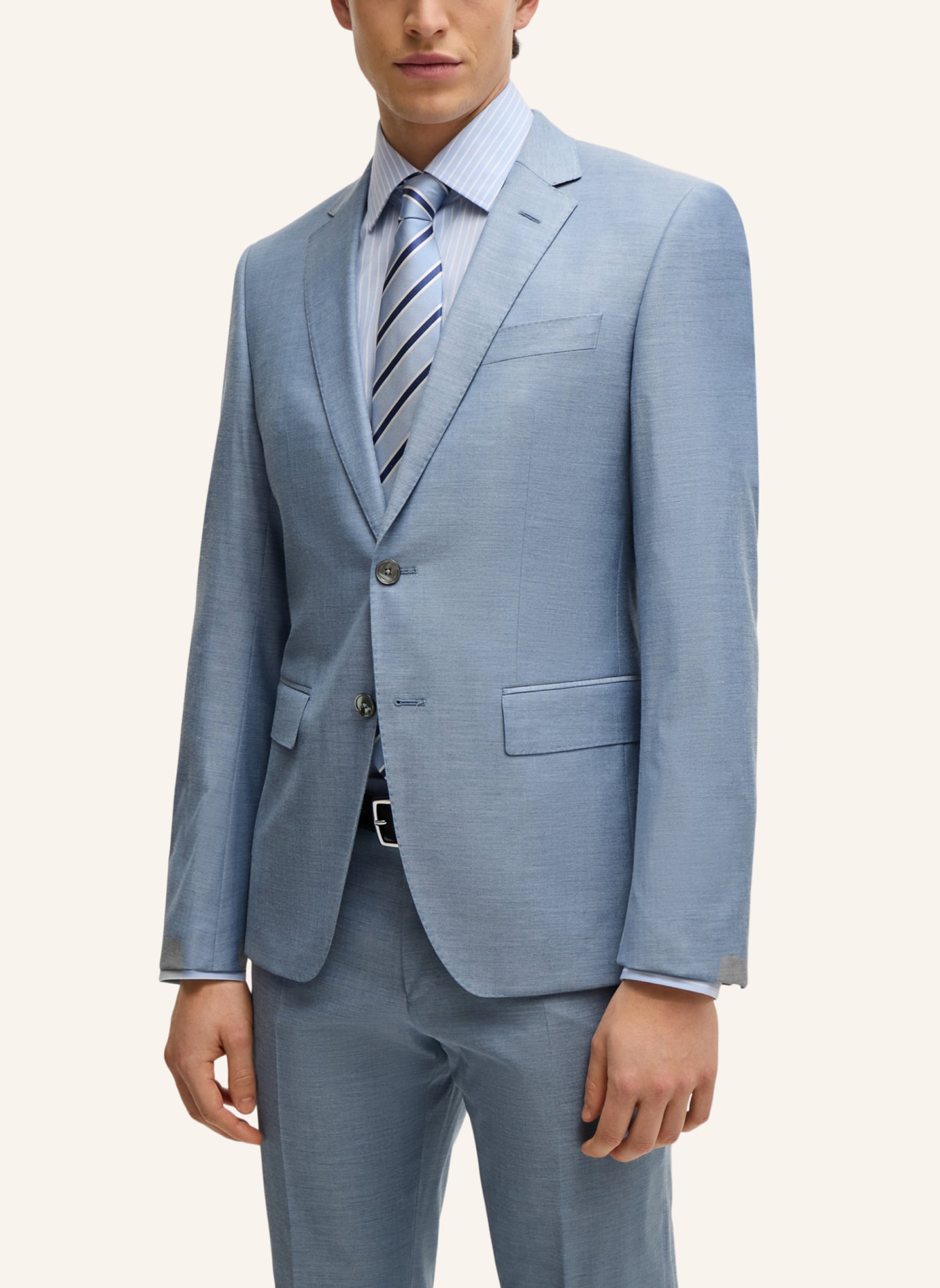 BOSS Business Anzug H-HUGE-3PCS-232 Slim Fit, Farbe: HELLBLAU (Bild 8)