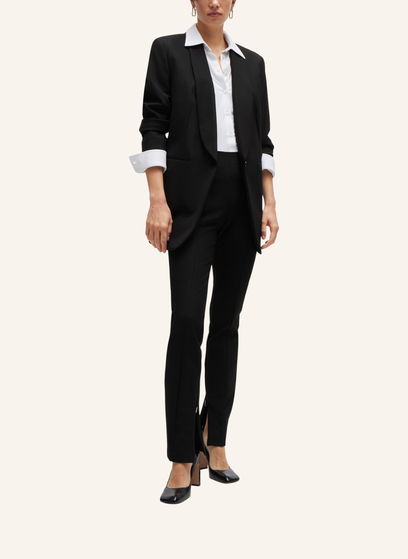 BOSS Business Bluse BOANNA Extra-Slim Fit, Farbe: WEISS (Bild 6)