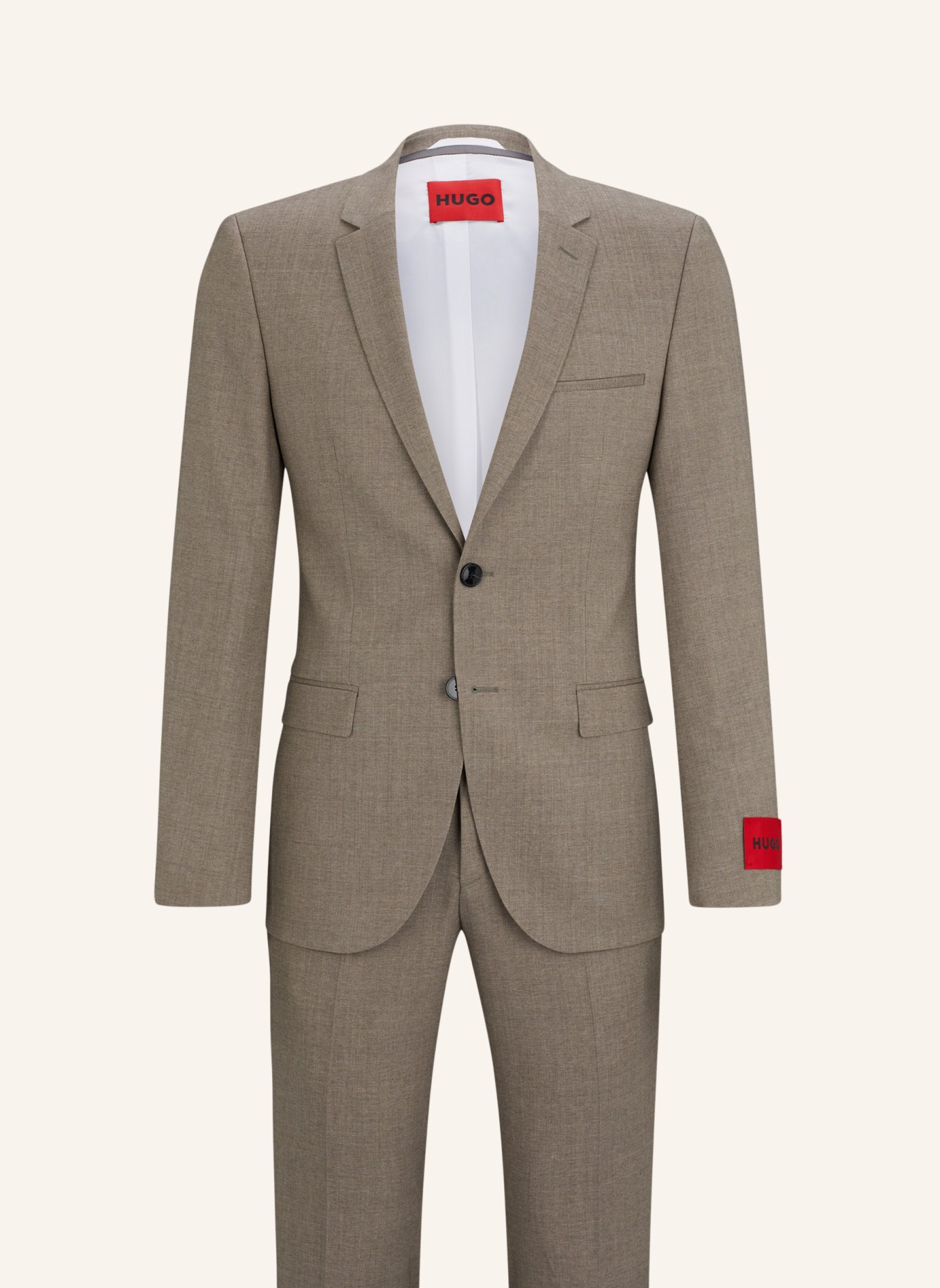 HUGO Business Anzug ARTI/HESTEN232X Extra-Slim Fit, Farbe: BEIGE (Bild 1)