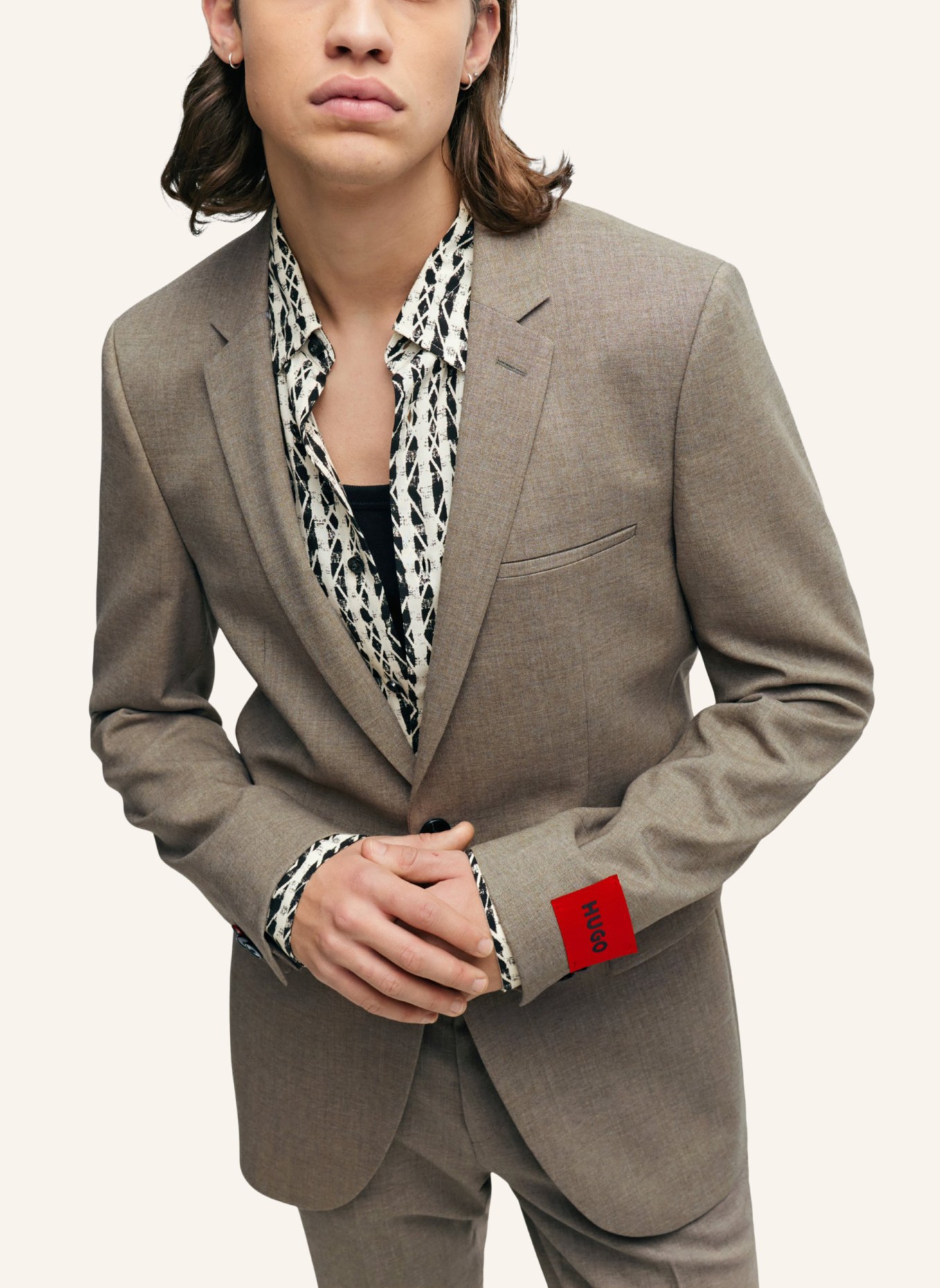 HUGO Business Anzug ARTI/HESTEN232X Extra-Slim Fit, Farbe: BEIGE (Bild 4)
