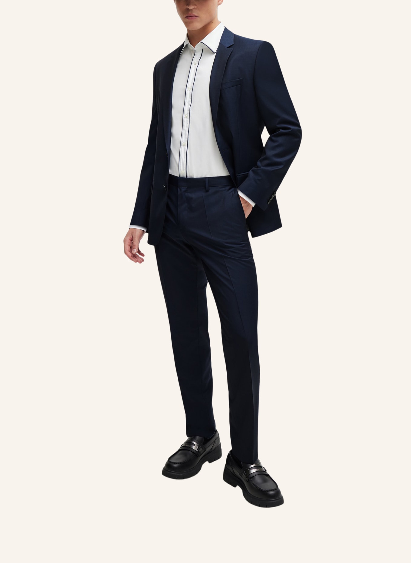 HUGO Business Anzug HENRY/GETLIN212 Slim Fit, Farbe: DUNKELBLAU (Bild 9)