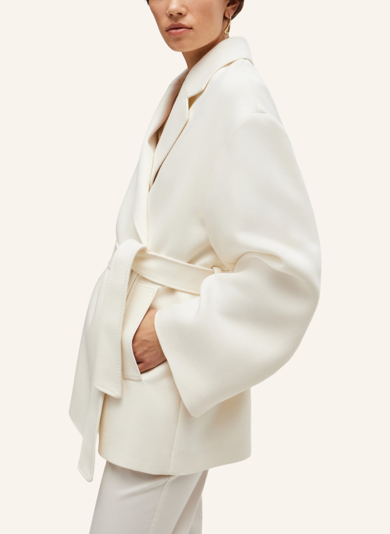 BOSS Klassischer Mantel CUSANA, Farbe: WEISS (Bild 4)