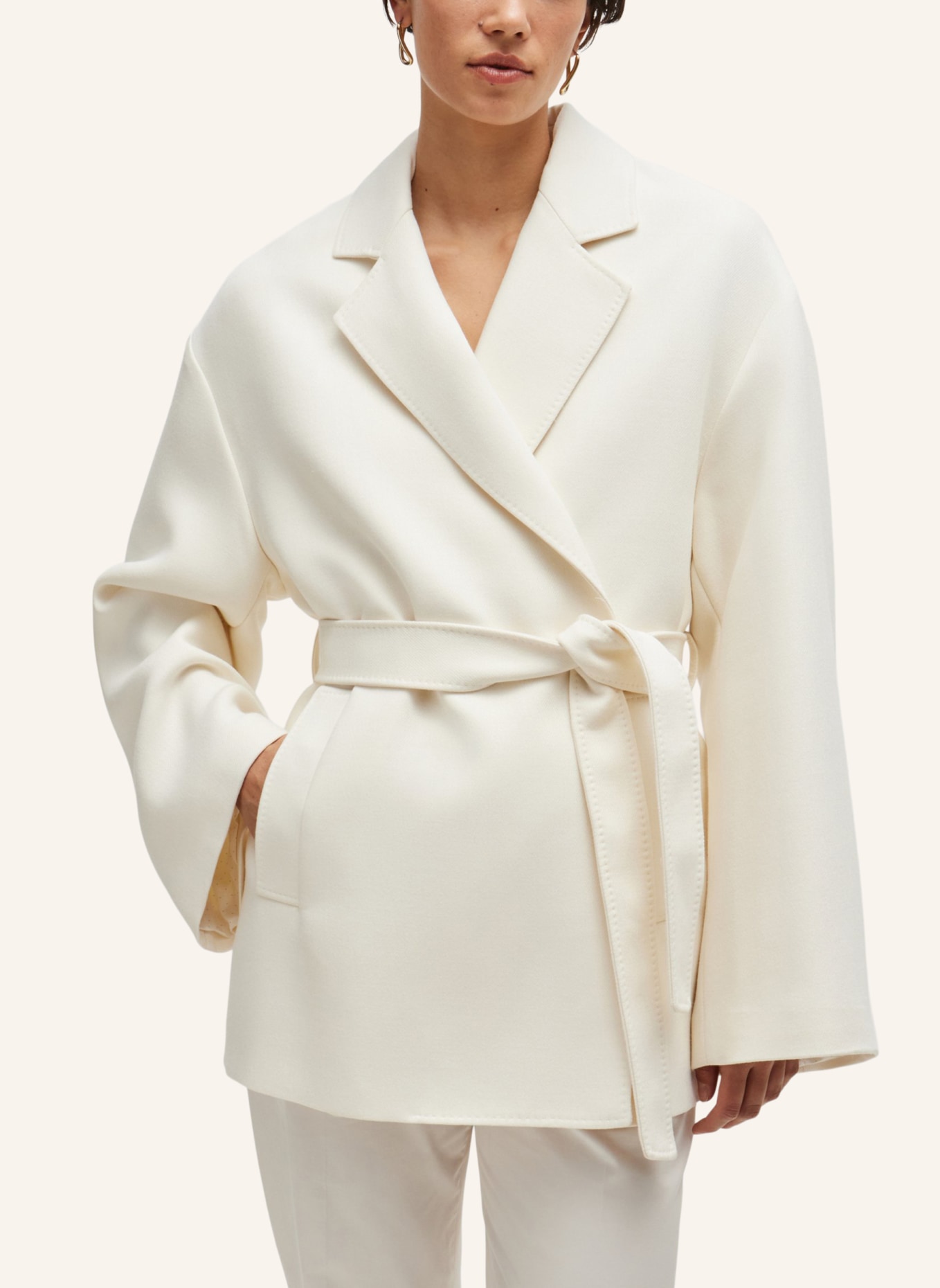 BOSS Klassischer Mantel CUSANA, Farbe: WEISS (Bild 6)