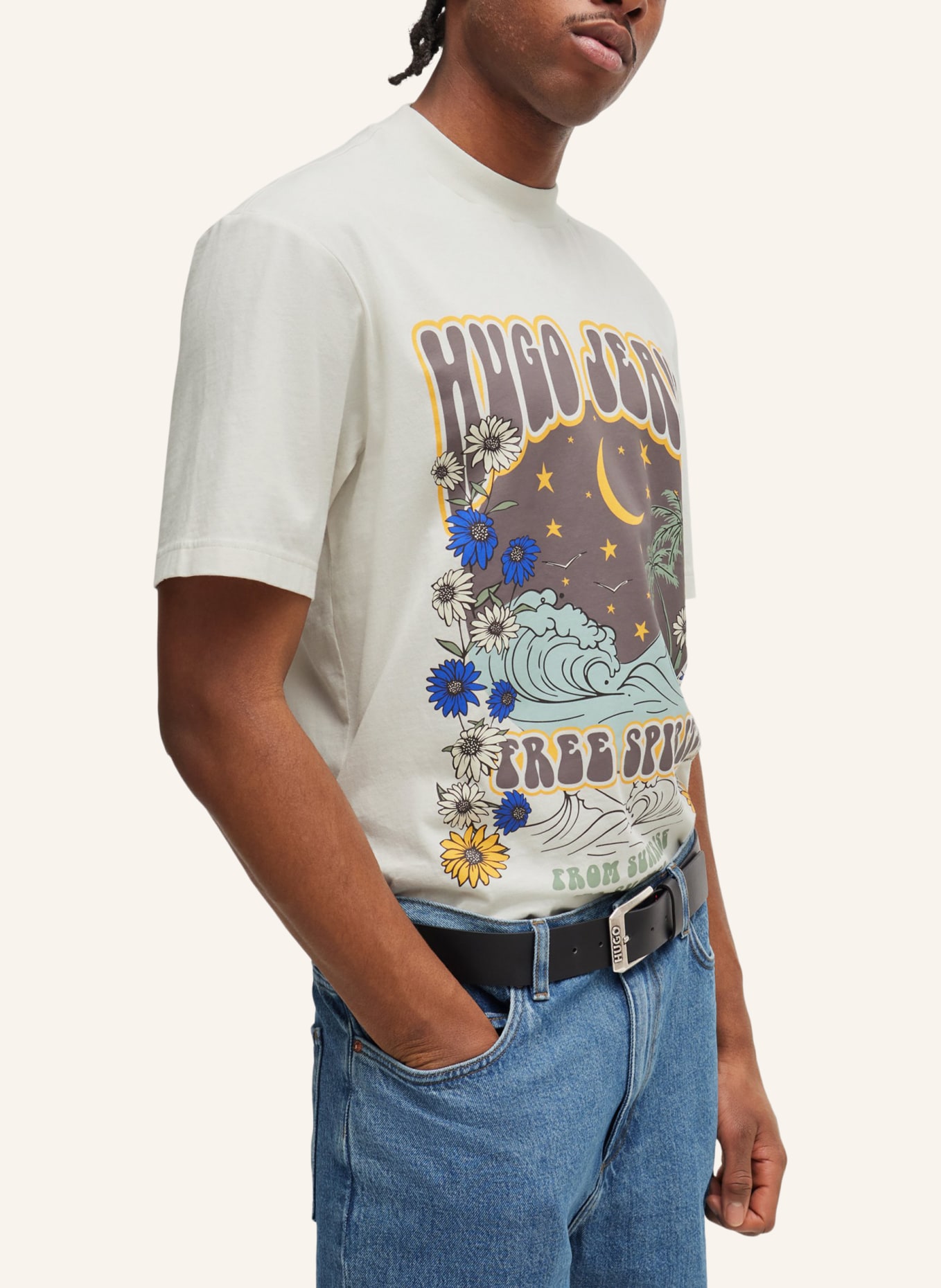 HUGO T-Shirt NIRITO Regular Fit, Farbe: WEISS (Bild 4)